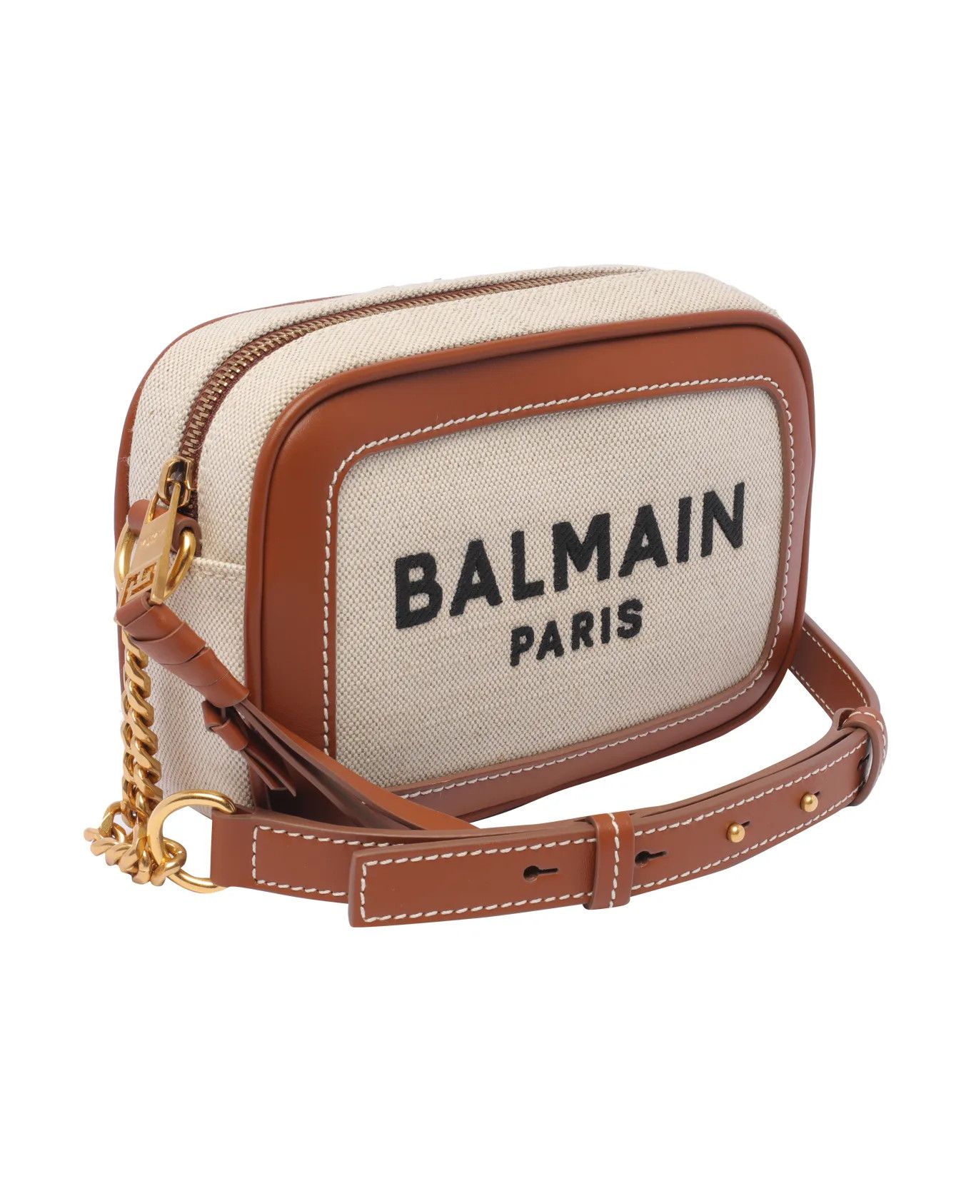 Balmain o1s1wg111225 Size:OS/B-Army Camera Case in White/Brown Size ONE SIZE - 2 Thumbnail