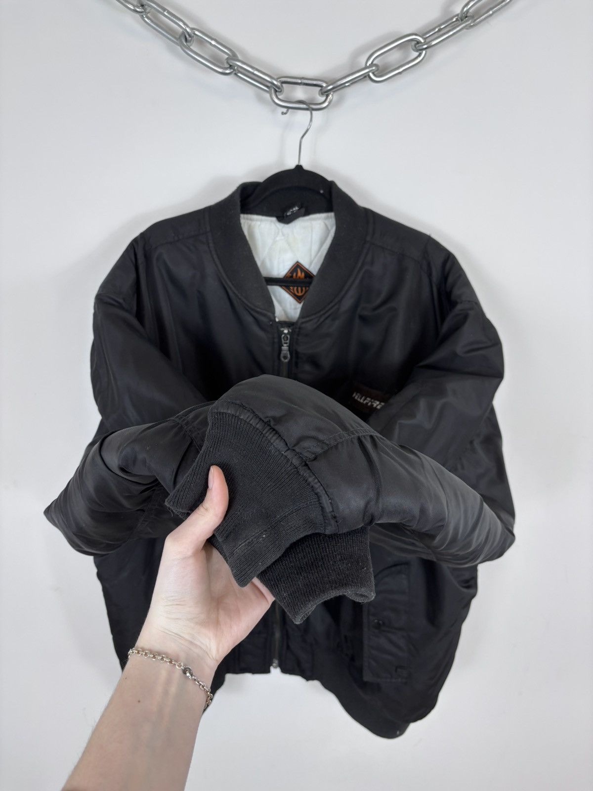 Other Hellfire Club Vintage Black Racing MA-1 Flight Bomber Jacket Size US XXL / EU 58 / 5 - 9 Thumbnail
