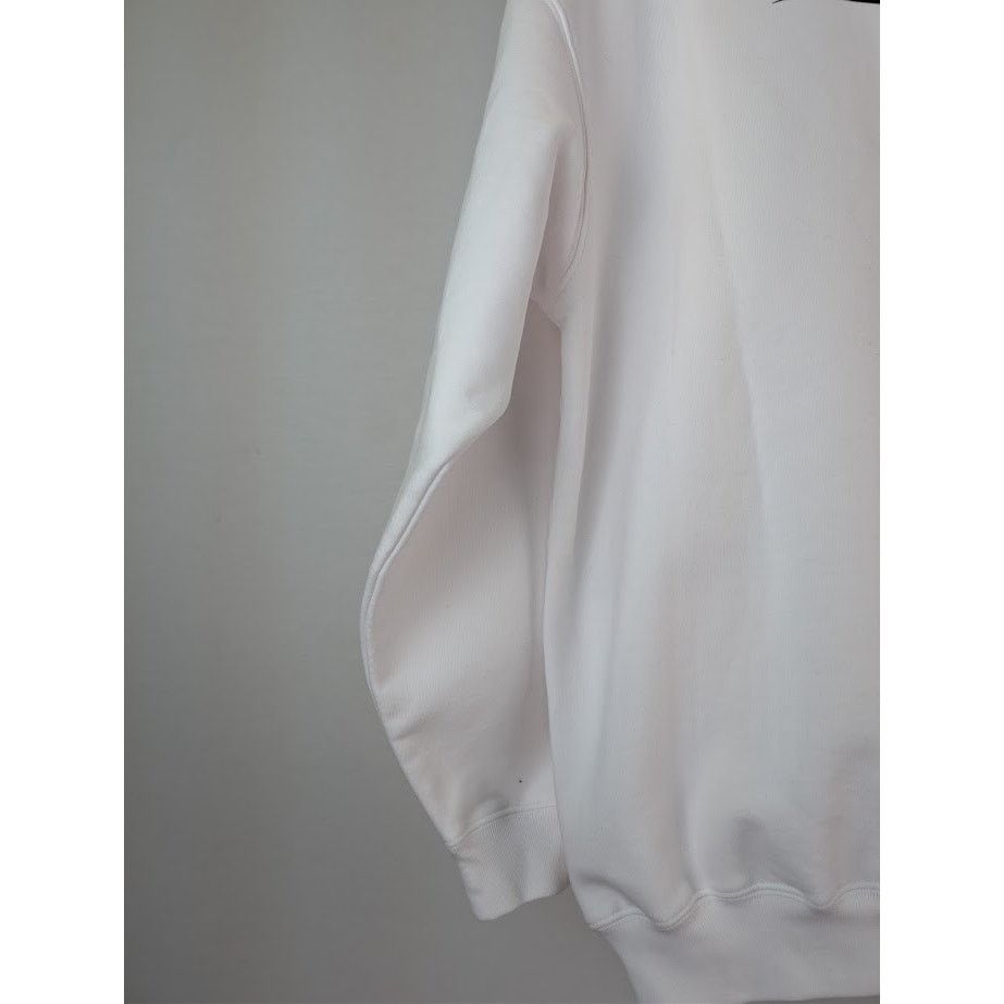 Balenciaga o1rshd1 Political C Molleton Bouclette Hoodie in White/Black Size US XS / EU 42 / 0 - 12 Thumbnail