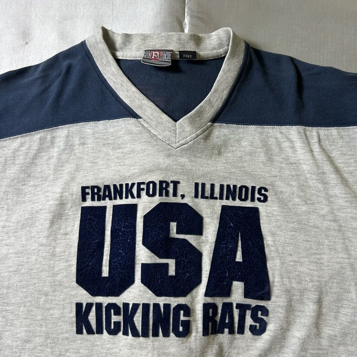 Vintage Vintage USA Sport V-Neck T-Shirt Size US L / EU 52-54 / 3 - 3 Thumbnail