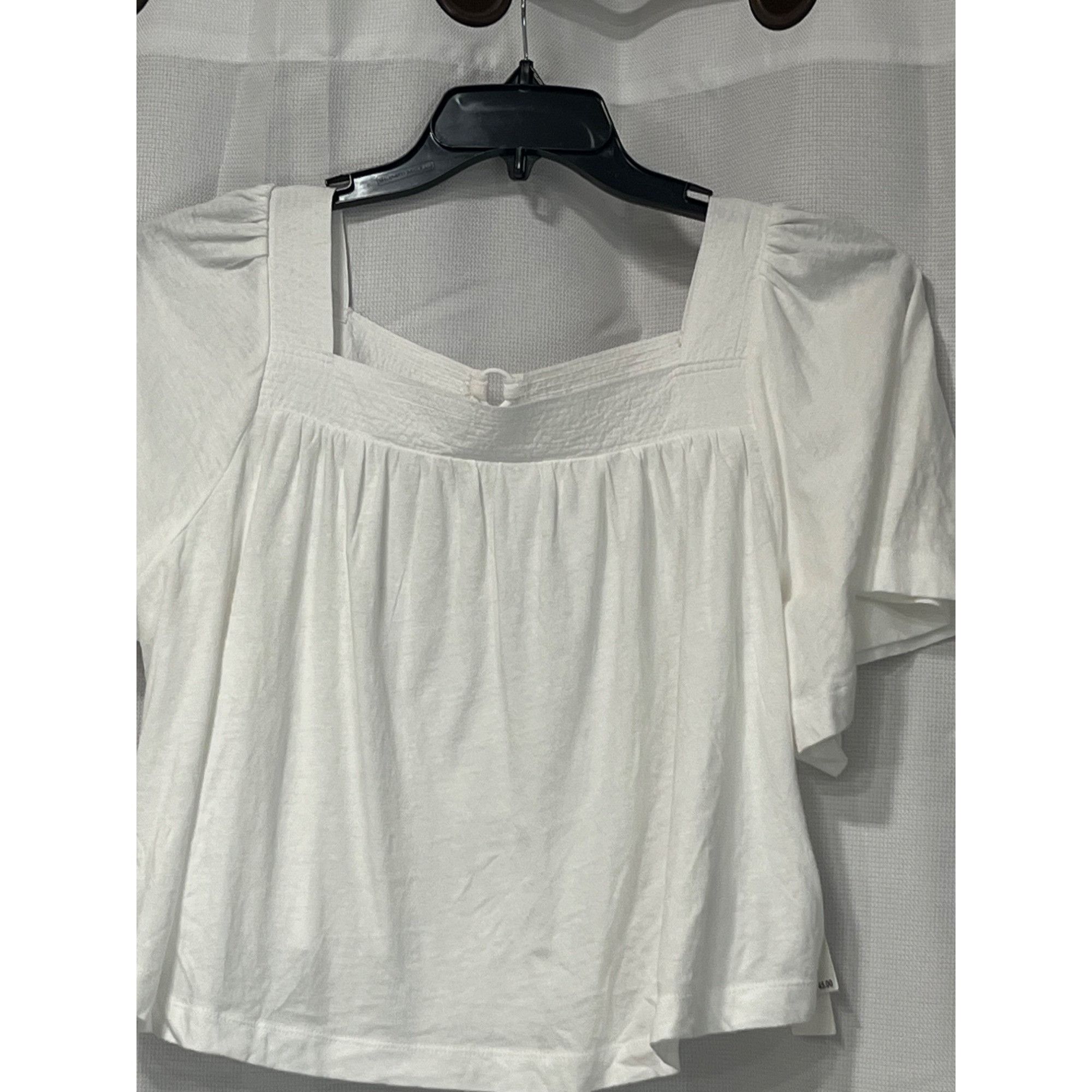 Treasure & Bond Treasure & Bond Cotton & Linen Square Neck Top, White, M Size M / US 6-8 / IT 42-44 - 10 Thumbnail