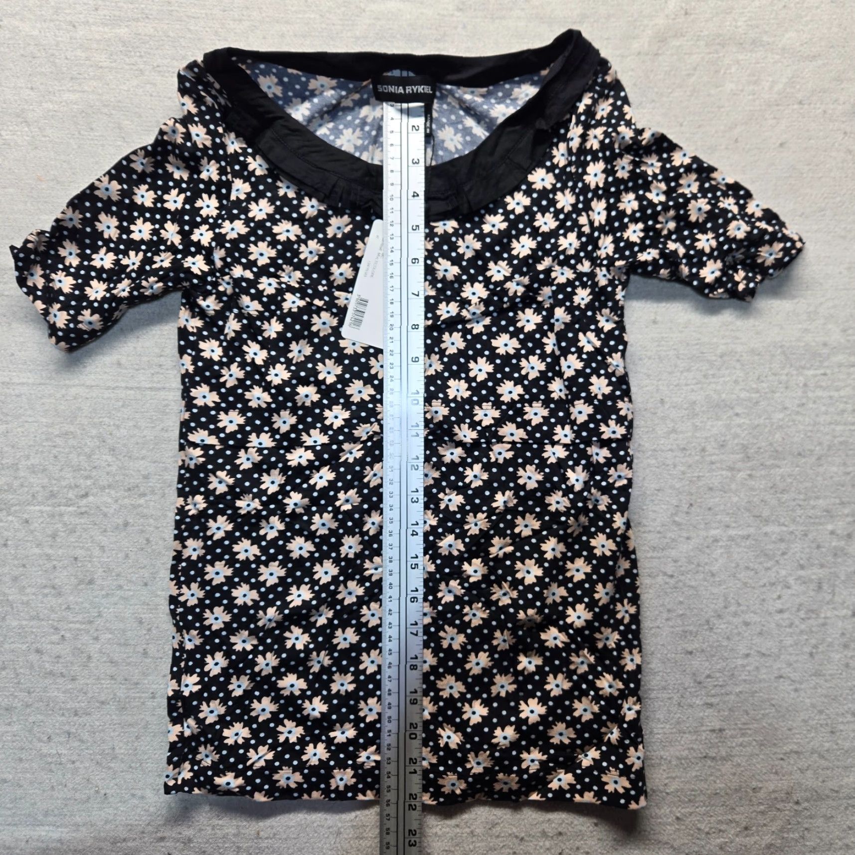 Vintage VINTAGE Sonia Rykiel Shirt Floral Print Women XS Black Floral 90s Womens Shirt XS Black Flowers Size XS / US 0-2 / IT 36-38 - 5 Thumbnail