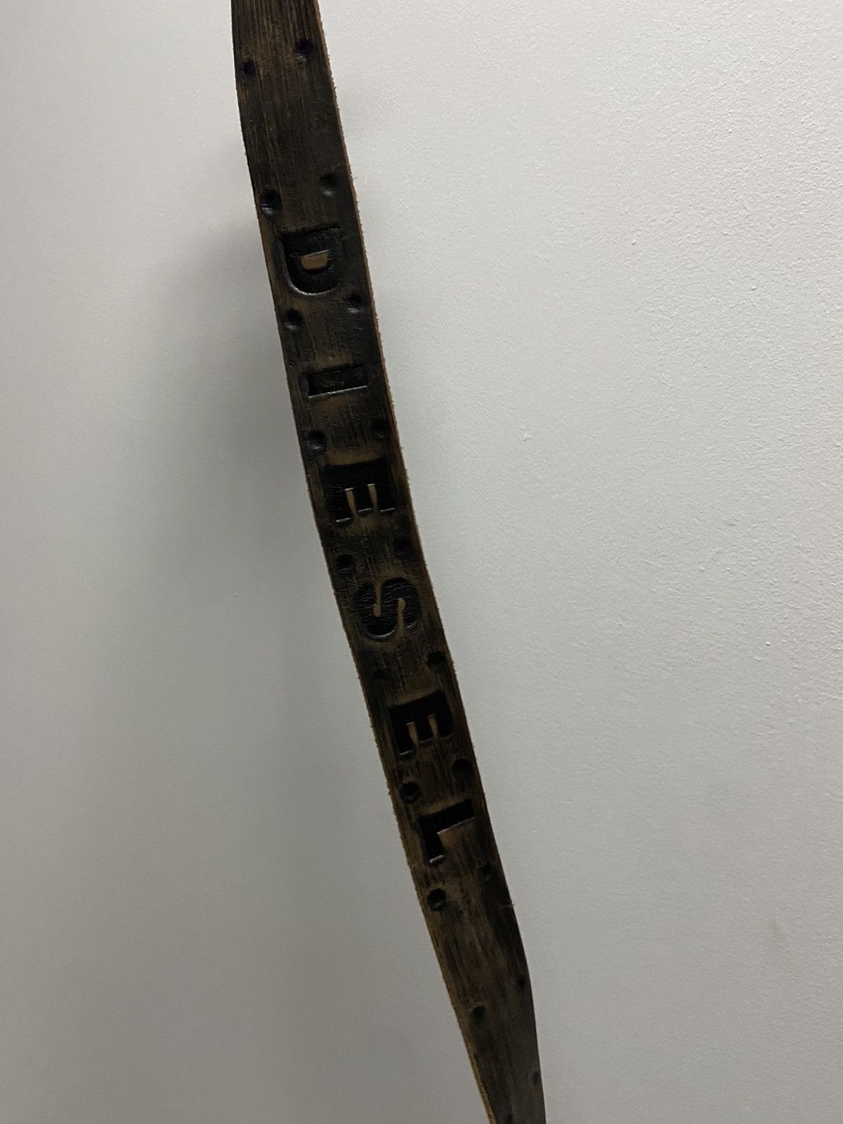 Diesel × Vintage Diesel Belt Vintage big logo leather Size ONE SIZE - 5 Thumbnail