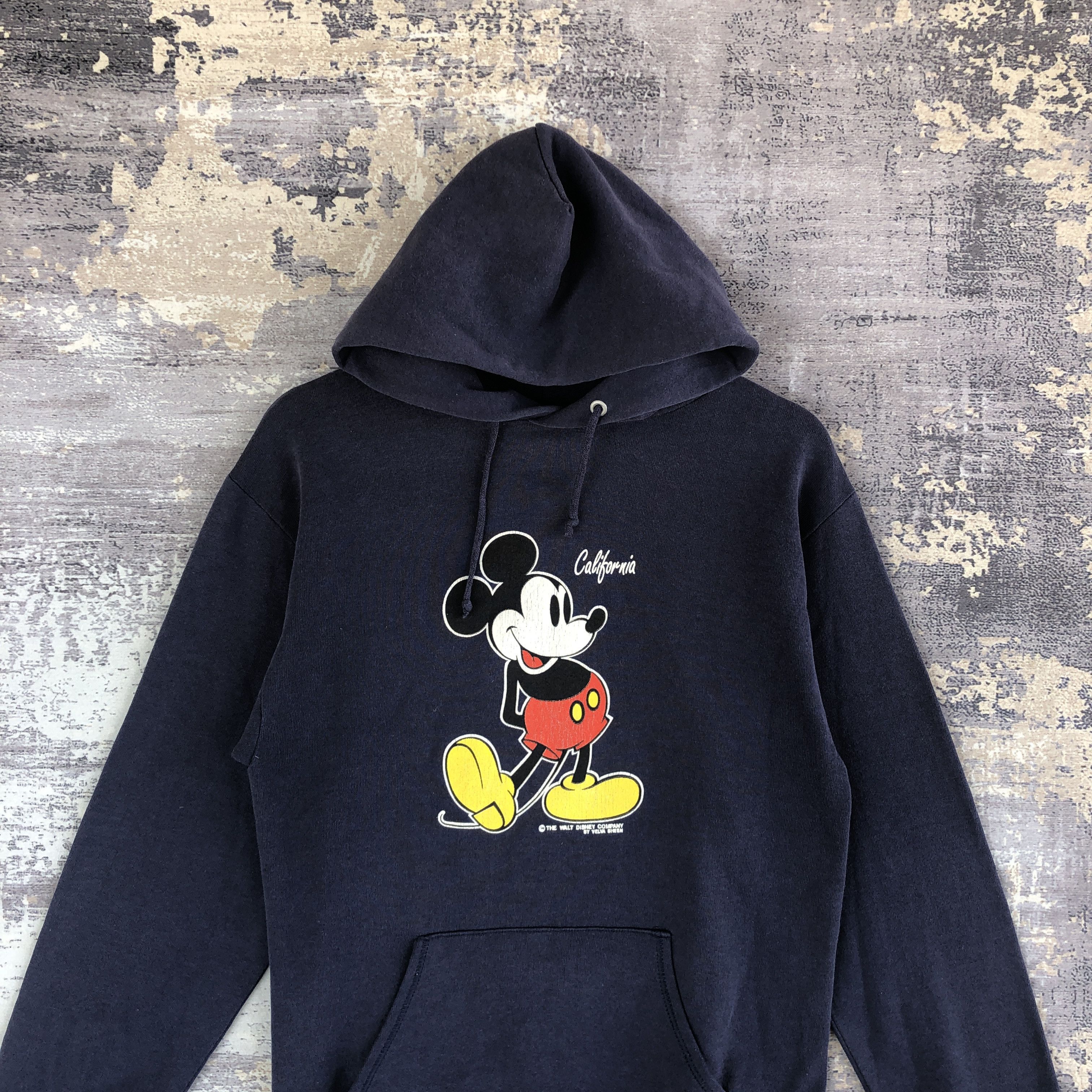 Mickey Mouse × Velva Sheen × Vintage Vintage Mickey Mouse Hood Sweater Cartoon Disney Sweatshirt Size US S / EU 44-46 / 1 - 2 Thumbnail