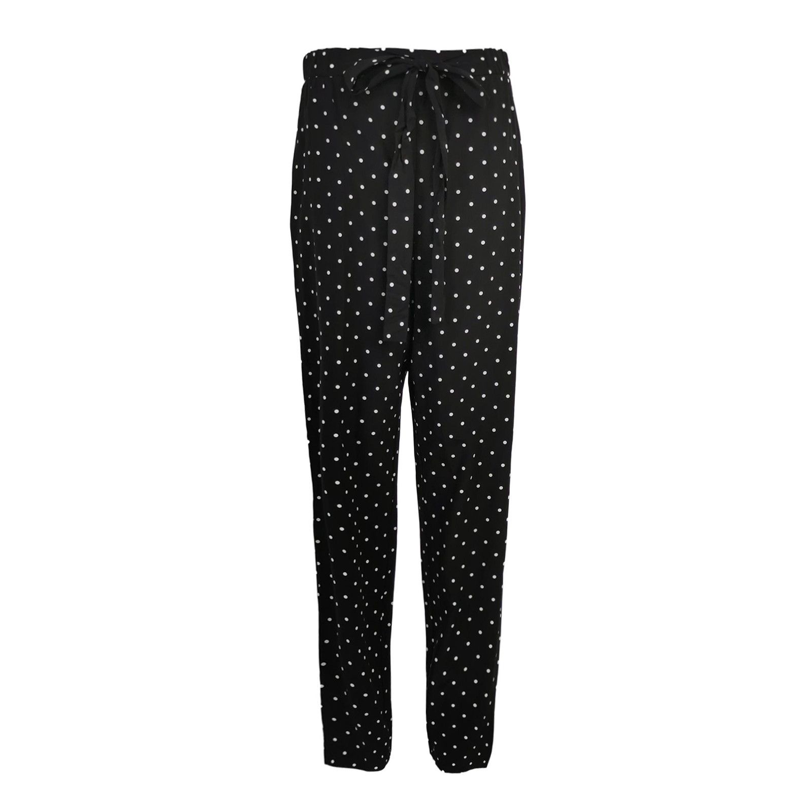 Prada Prada Polka Dot Silk Trousers in Black 0089 Size 40" / US 18 - 1 Thumbnail