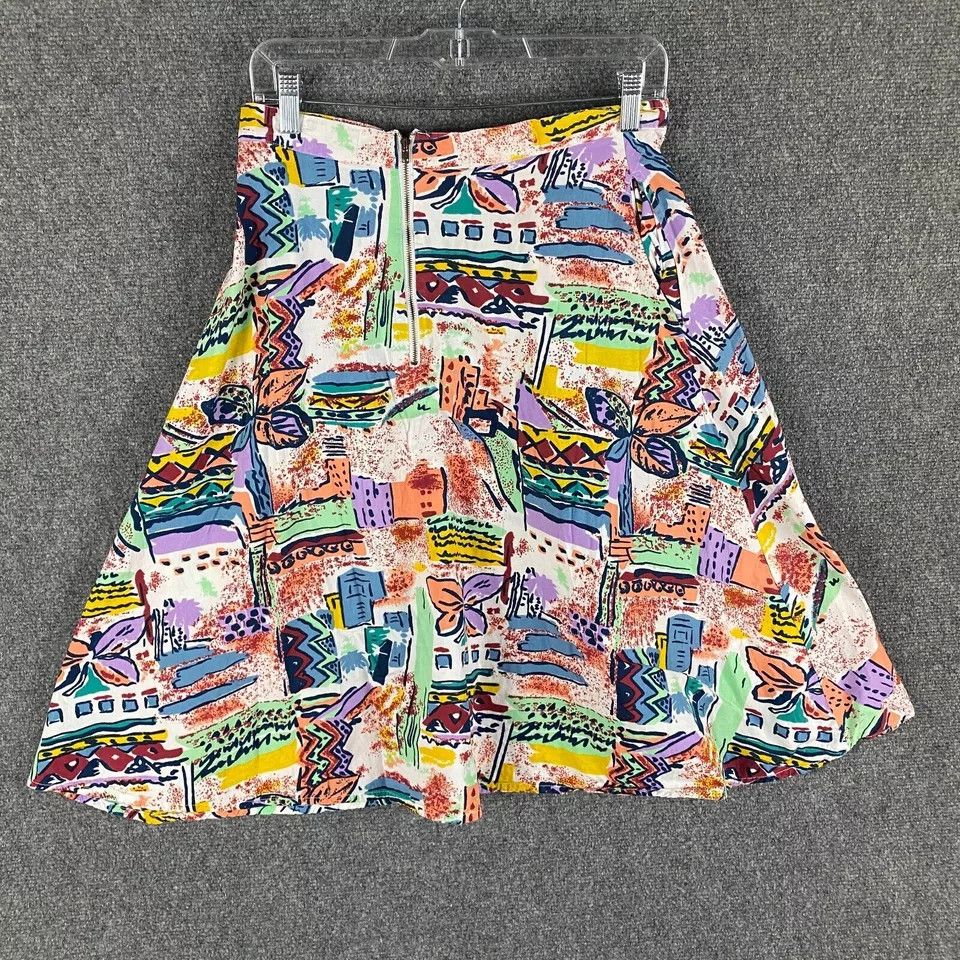 Other Sugarhill Brighton Skirt Women's 8 Abstract Artwork Cotton Size 30" / US 8 / IT 44 - 5 Thumbnail