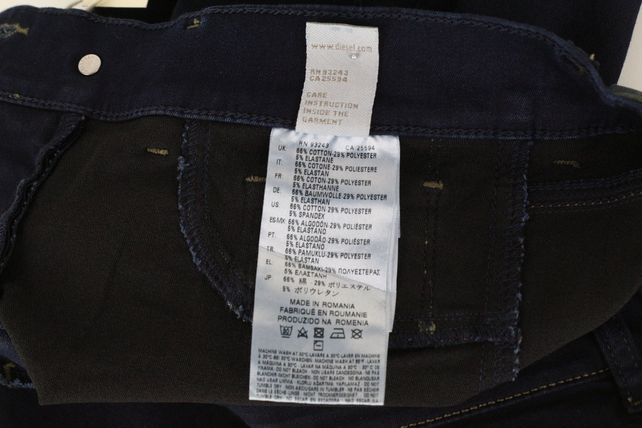 Diesel LIVIER 0881B W25 Blue Stretch Jegging Jeans 69893 Size 25" / US 0 / IT 36 - 8 Thumbnail