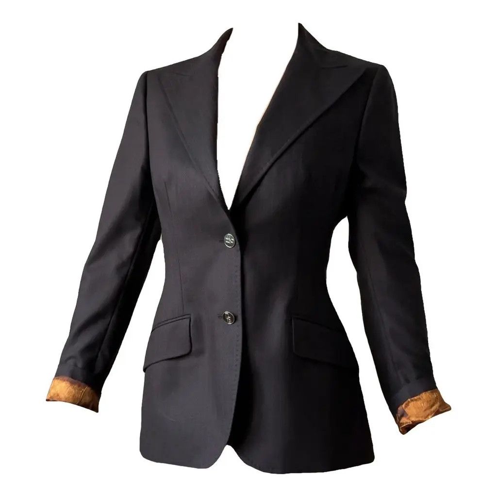 Dolce & Gabbana Dolce & Gabbana Vintage Navy Pinstripe Wool Blazer IT 44 Size M / US 6-8 / IT 42-44 - 2 Thumbnail