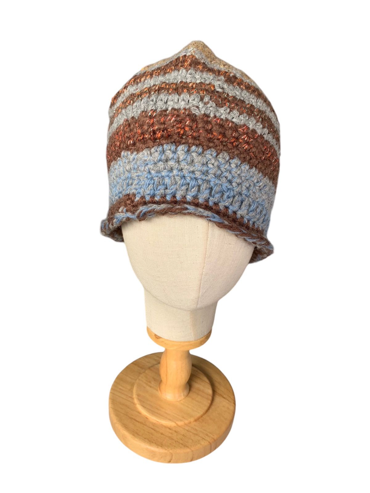 Japanese Brand × Kapital × Vintage Hippies Style Crochet knitted Beanie Hats Size ONE SIZE - 7 Thumbnail