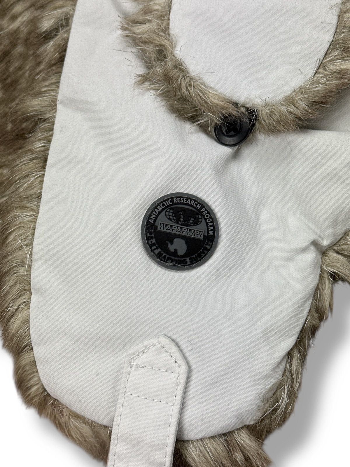 Napapijri Napapijri White Trapper Hat Winter Pilot Aviator Ushanka OS Size ONE SIZE - 3 Thumbnail