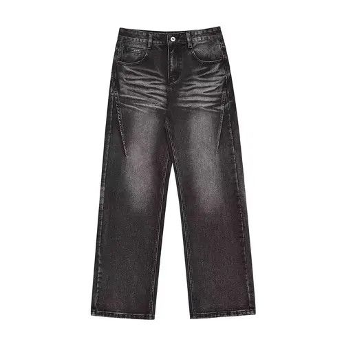 VIBE Vintage washed black micro-flare casual jeans Size US 30 / EU 46 - 5 Thumbnail