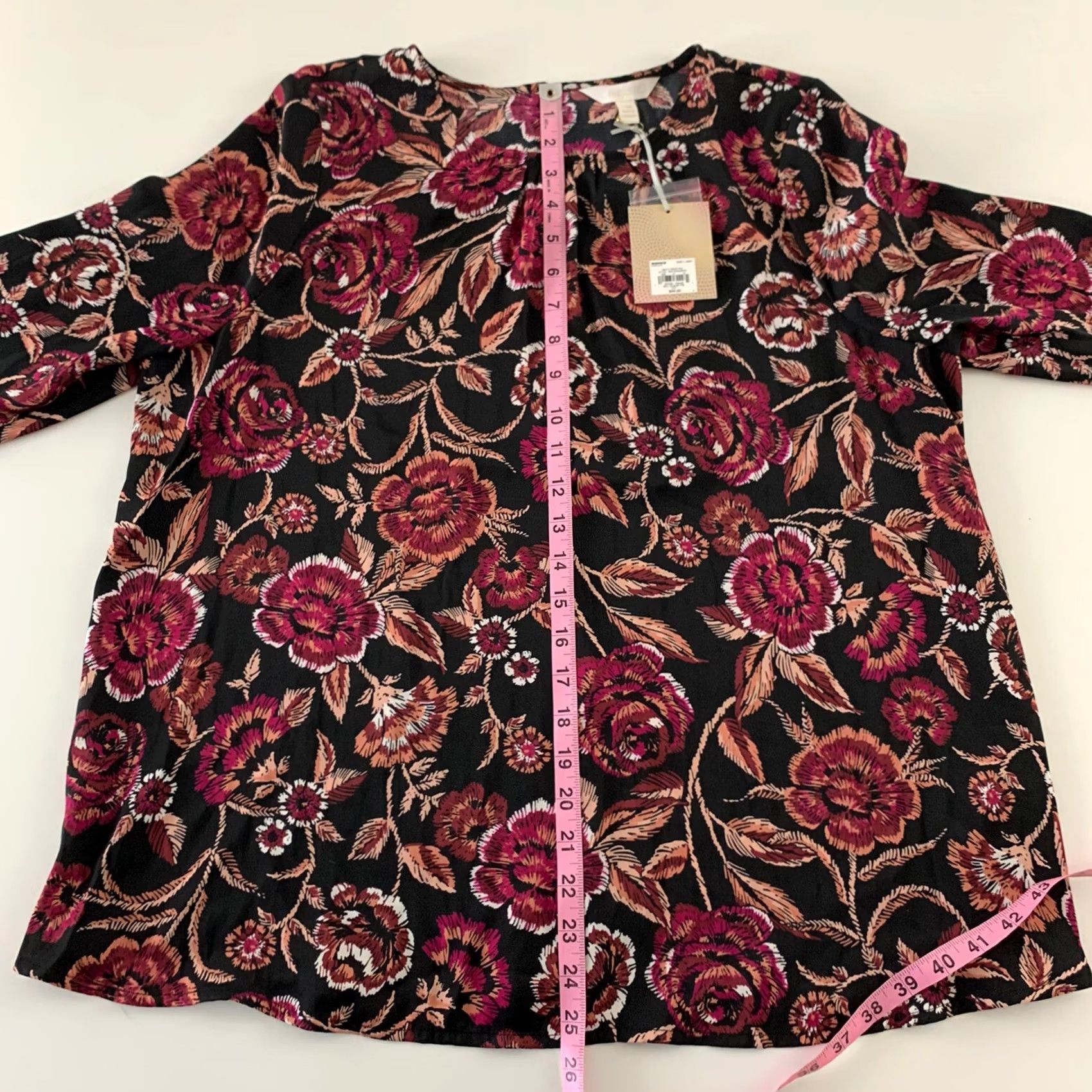 Bell A Glow Blouse Shirt Floral Black Pink Bell Sleeve Maternity L Womens Size L / US 10 / IT 46 - 6 Thumbnail