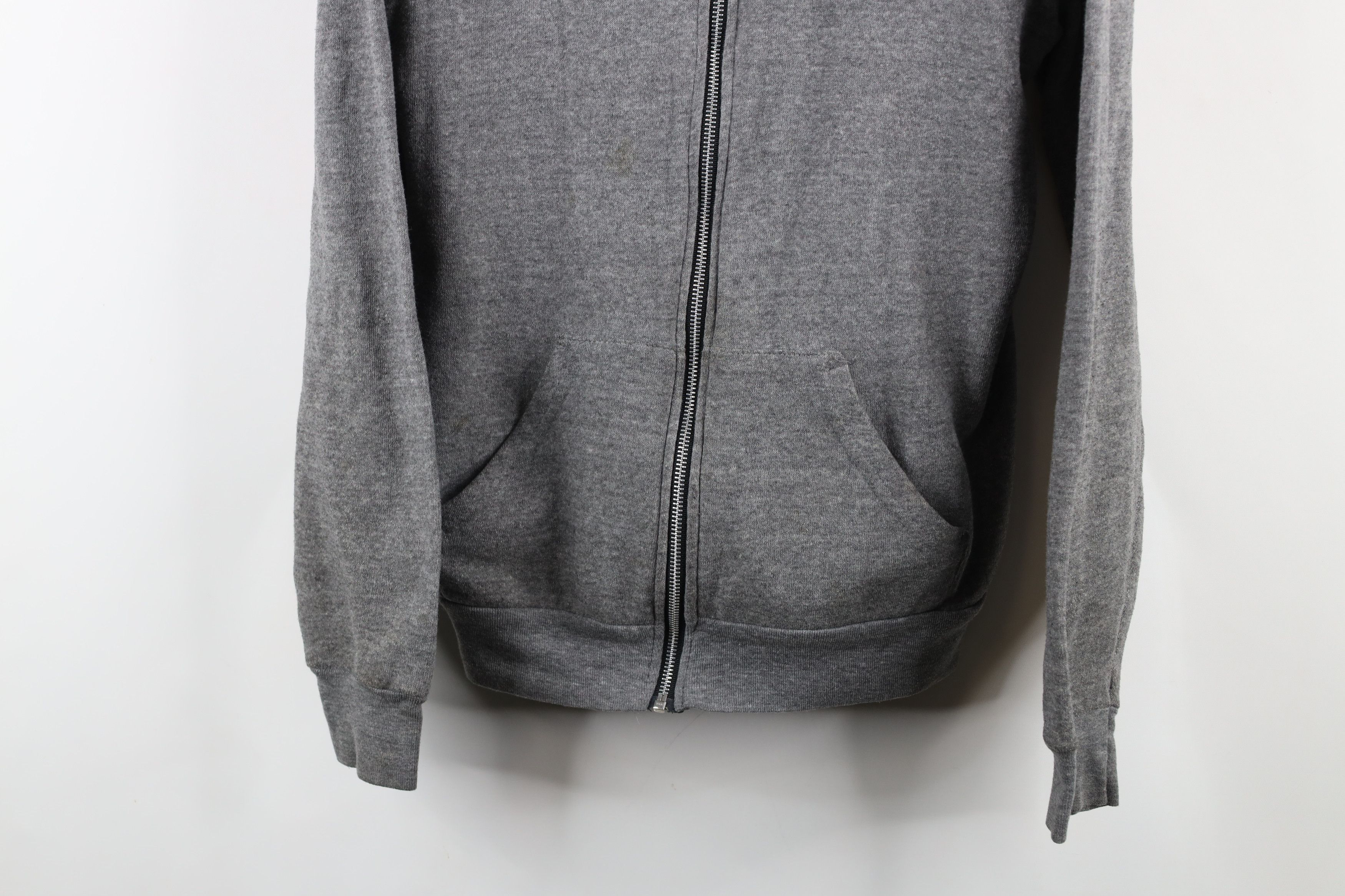 Vintage Vintage 70s Streetwear Distressed Triblend Full Zip Hoodie Size US S / EU 44-46 / 1 - 3 Thumbnail