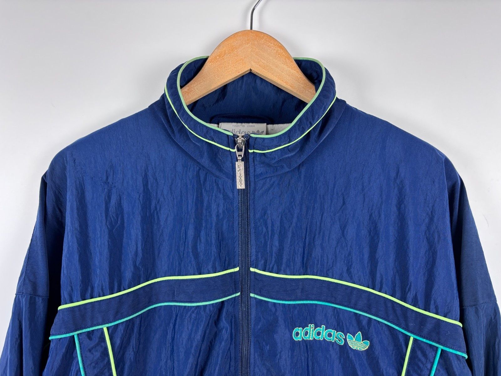 Adidas Vintage Adidas Track Top Jacket Blue Mens Size 42/44 ~XL Size US XL / EU 56 / 4 - 2 Thumbnail