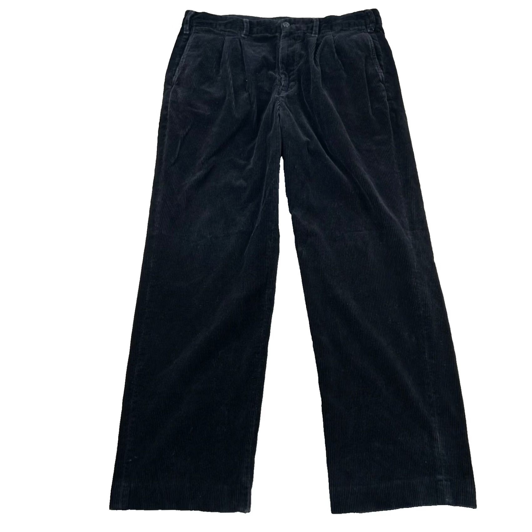 Eddie Bauer VINTAGE Eddie Bauer Corduroy Pants Mens 36 Relaxed Pleated Black Cotton Straight 31 In Inseam Preppy Jeans? Size US 36 / EU 52 - 2 Thumbnail