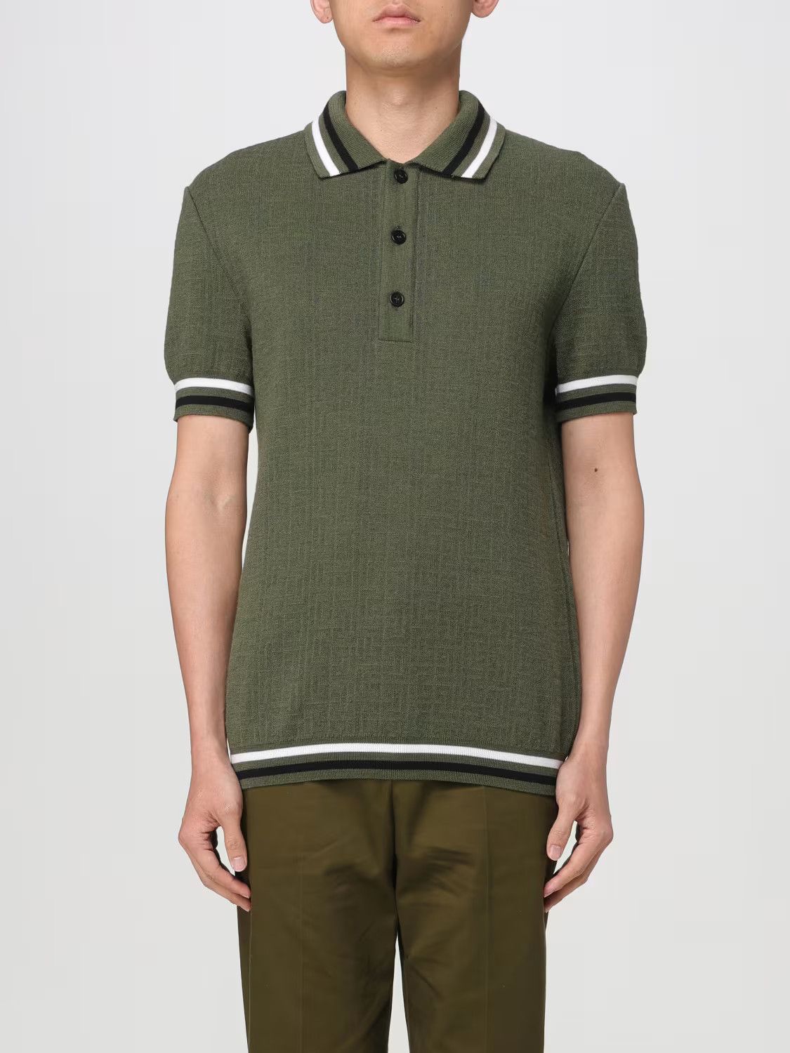 Balmain o1s1wg110125 Polo Shirt in Green Size US M / EU 48-50 / 2 - 1 Preview