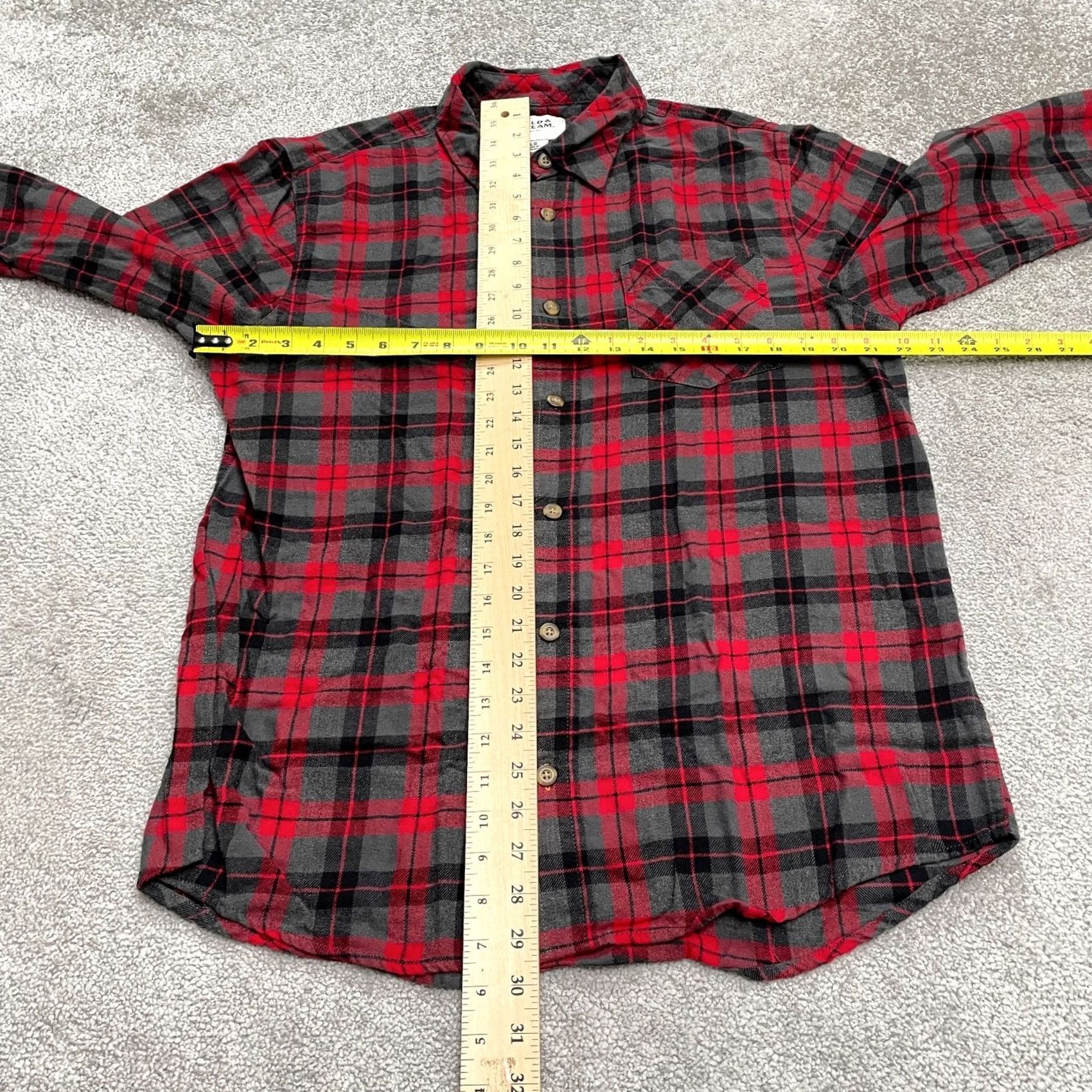 Vintage Field & Stream Flannel Shirt Mens L Red Gray Black Plaid Long Sleeve Casual Button-Up Modern Classic Size US L / EU 52-54 / 3 - 6 Thumbnail