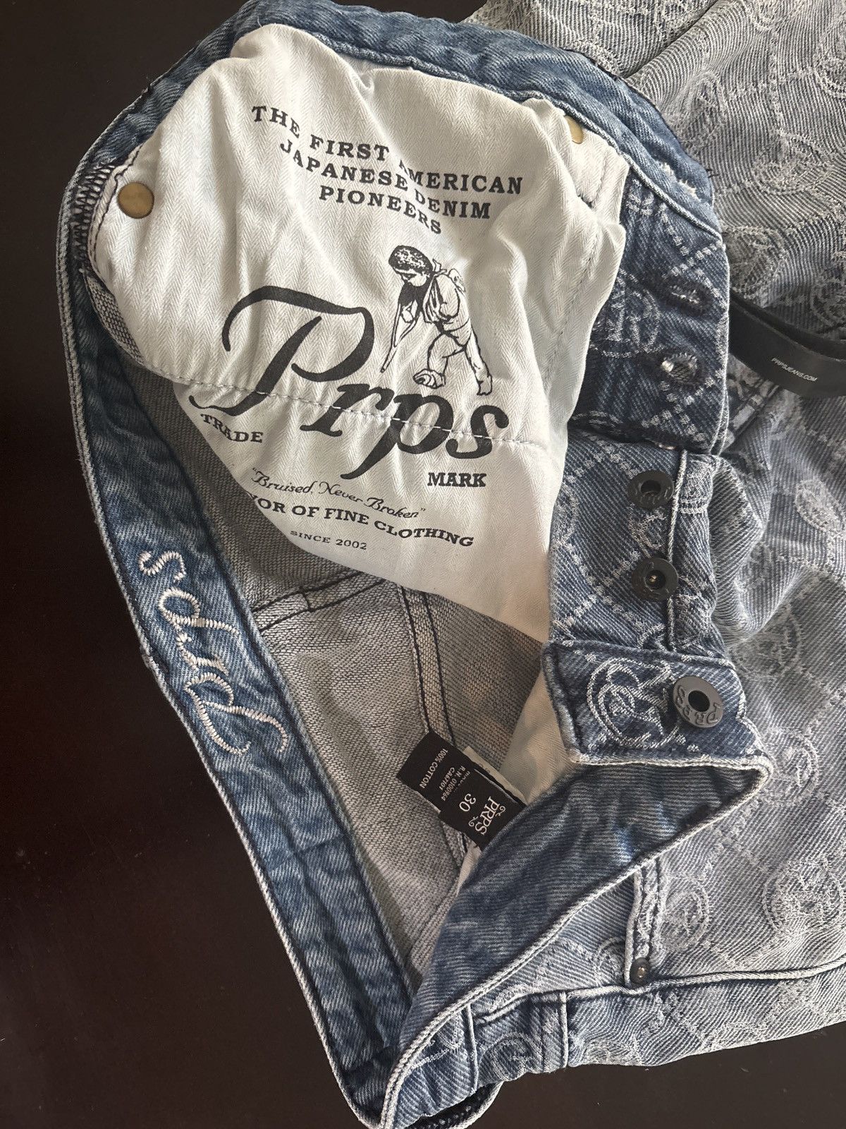Prps PRPS Monogram Distressed Denim Jeans - Premium Japanese Selv Size US 30 / EU 46 - 3 Thumbnail