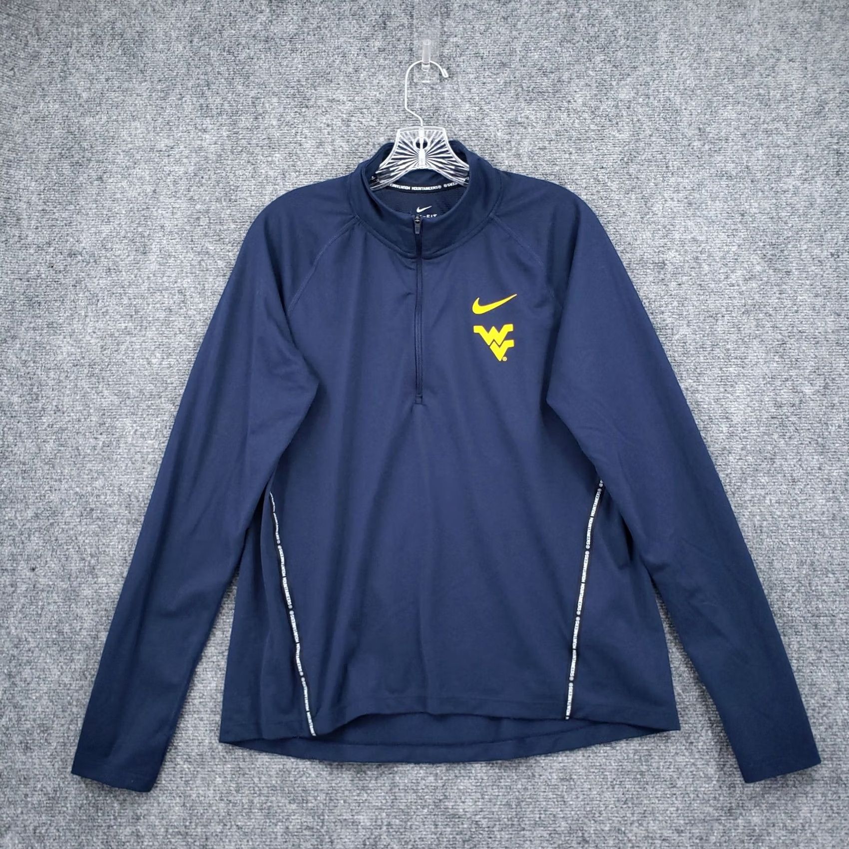 Nike Nike Dri-Fit Jacket Mens L Blue West Virginia Mountaineers 1/4 Zip Long Sleeve Size US L / EU 52-54 / 3 - 2 Thumbnail
