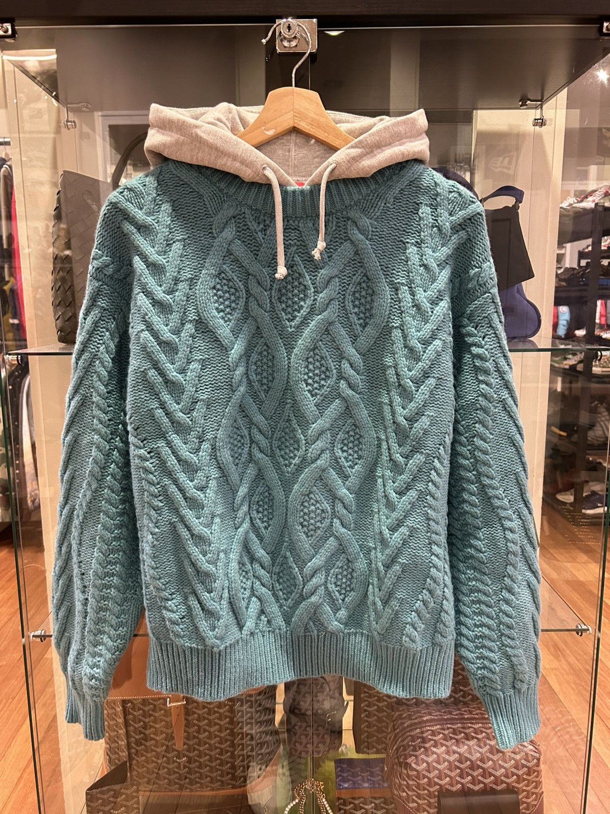 Supreme Supreme Cable Knit Hoodie | Grailed
