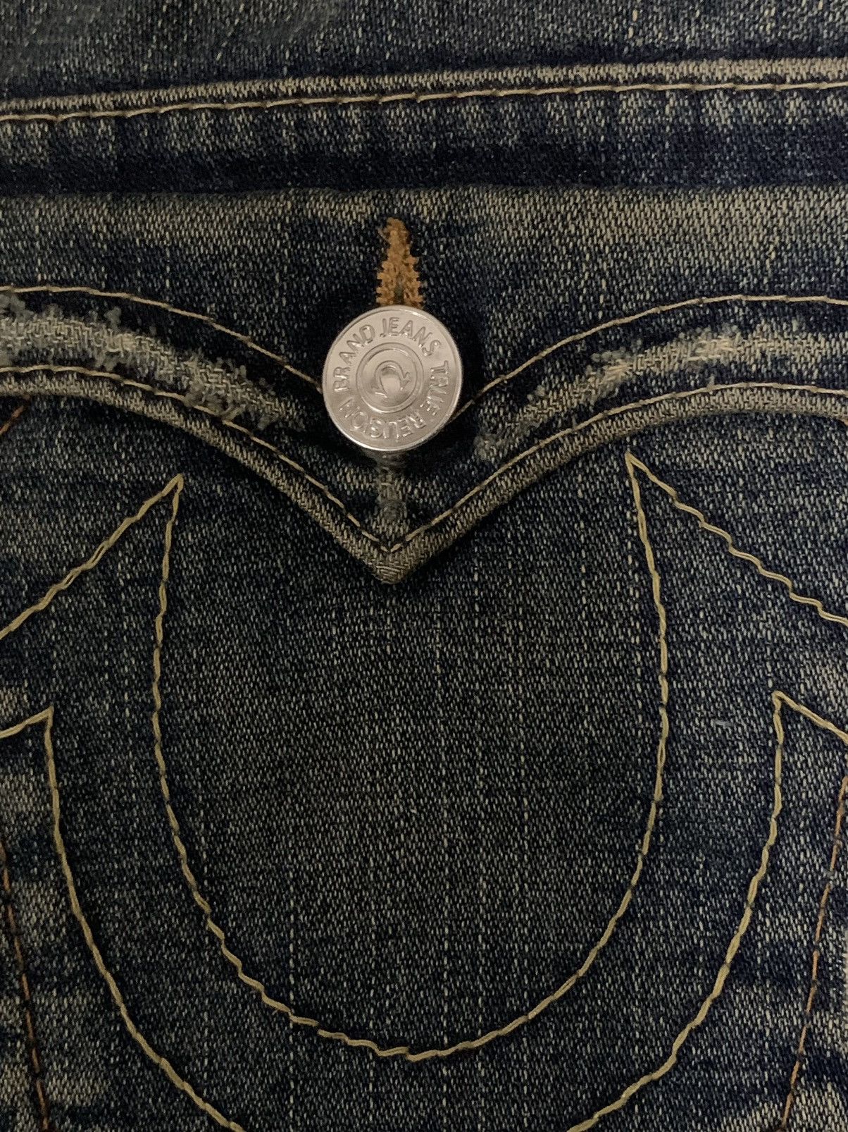 True Religion × Vintage 🔥Flare🔥 Vintage 90s True Religion Distress Bootcut Jeans Size US 34 / EU 50 - 14 Thumbnail