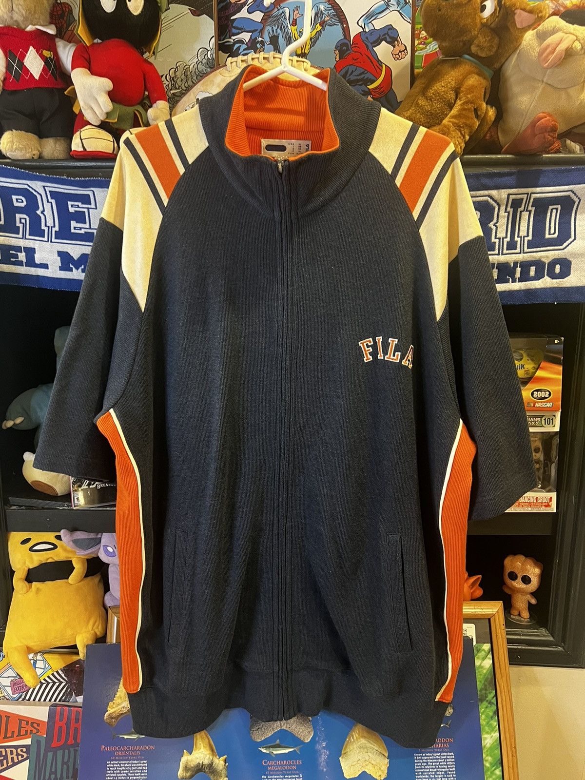 Fila × Vintage FILA Spell-out Zip-Up Short-Sleeve Size US XL / EU 56 / 4 - 2 Thumbnail