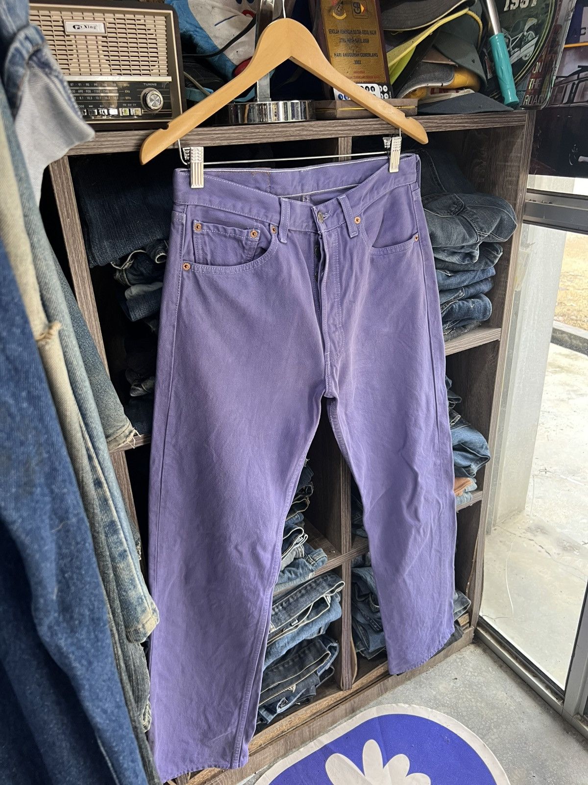 Levi's Vintage Clothing 🔥Rare Vintage Levis 501 Button 553 Denim Size US 31 - 6 Thumbnail
