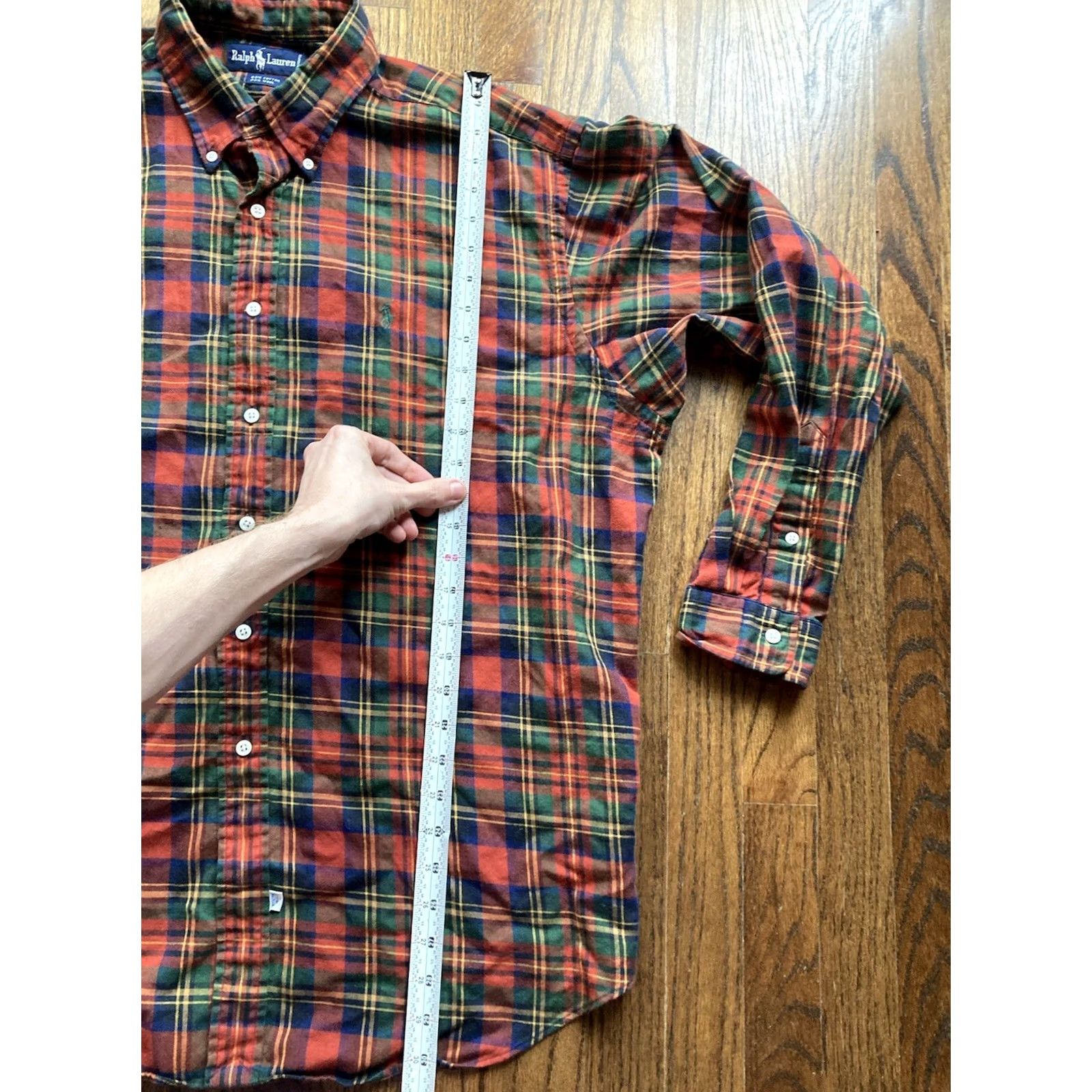 Polo Ralph Lauren VINTAGE Polo Ralph Lauren Mens XL Tartan Plaid Wool Blend Flannel Button Up Shirt Size US XL / EU 56 / 4 - 7 Thumbnail
