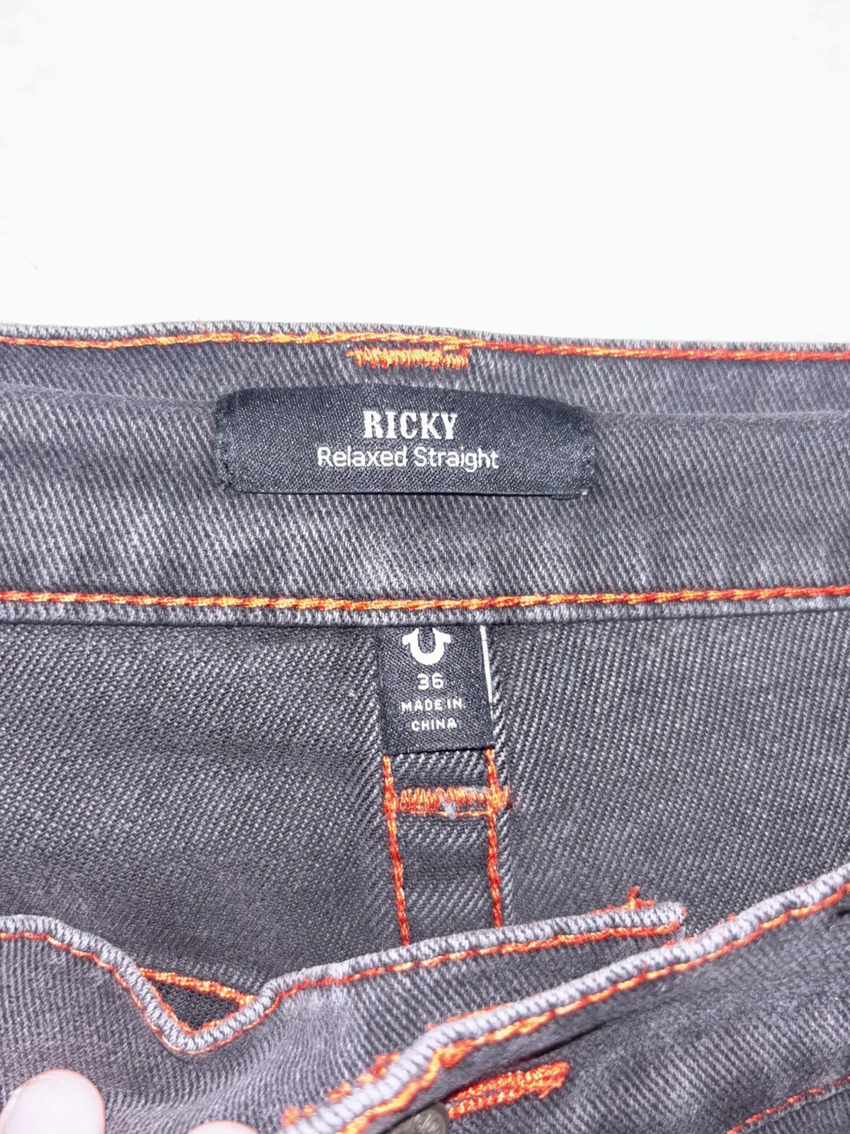 True Religion Rare Distressed Black True religion jean with red stitching Size US L / EU 52-54 / 3 - 4 Thumbnail