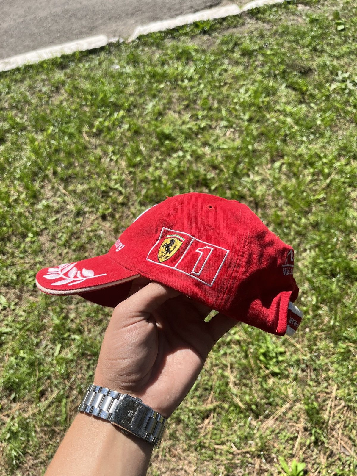 Ferrari × Vintage Vintage Ferrari F1 Michael Schumacher Hat Size ONE SIZE - 4 Thumbnail