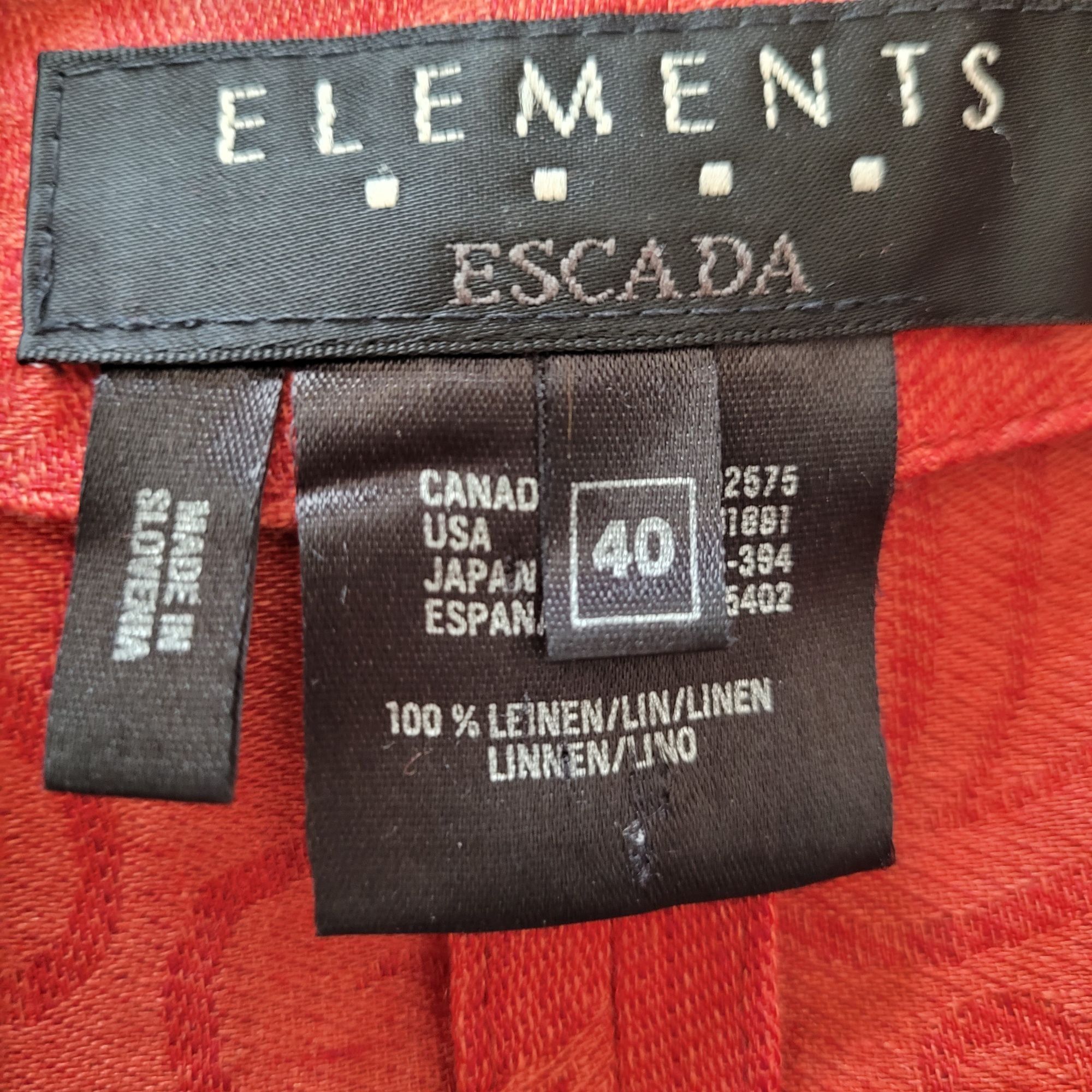 Escada Vtg Escada Linen Blazer Sz 8 Terracotta Longline Scroll Emb Size M / US 6-8 / IT 42-44 - 2 Thumbnail