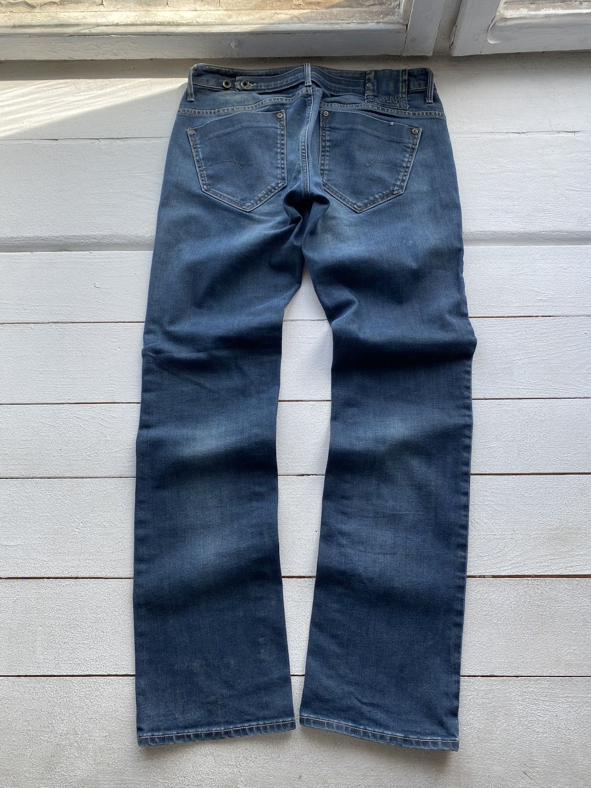 G-Star × Vintage 🔥G Star Raw Midge Straight Wom Opium Punk Blue Jeans Y2k Size 32" / US 10 / IT 46 - 7 Thumbnail
