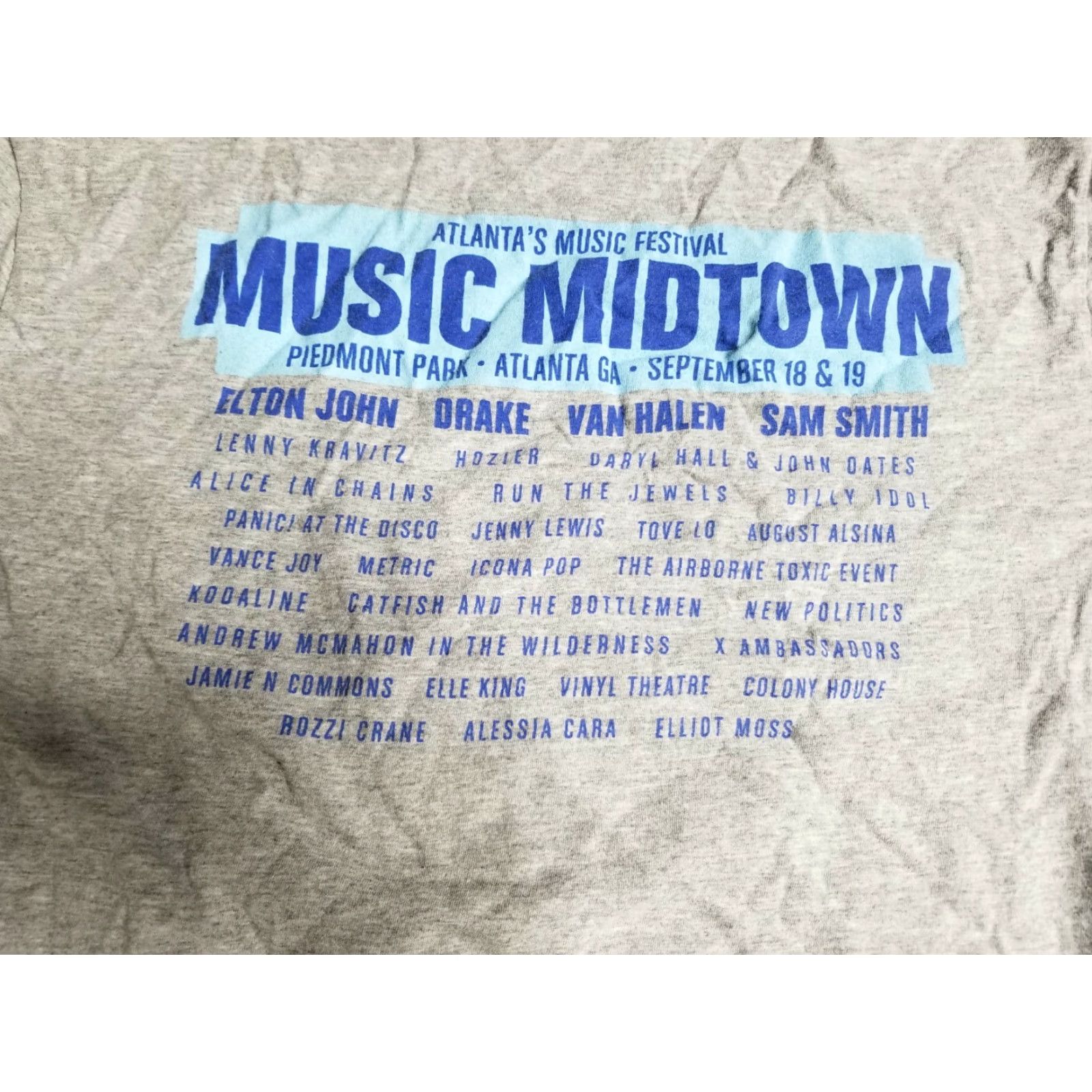 Vintage Womens L 2015 Atlanta's Music Festival MUSIC MIDTOWN Owl Double Sided T Shirt Size L / US 10 / IT 46 - 3 Thumbnail