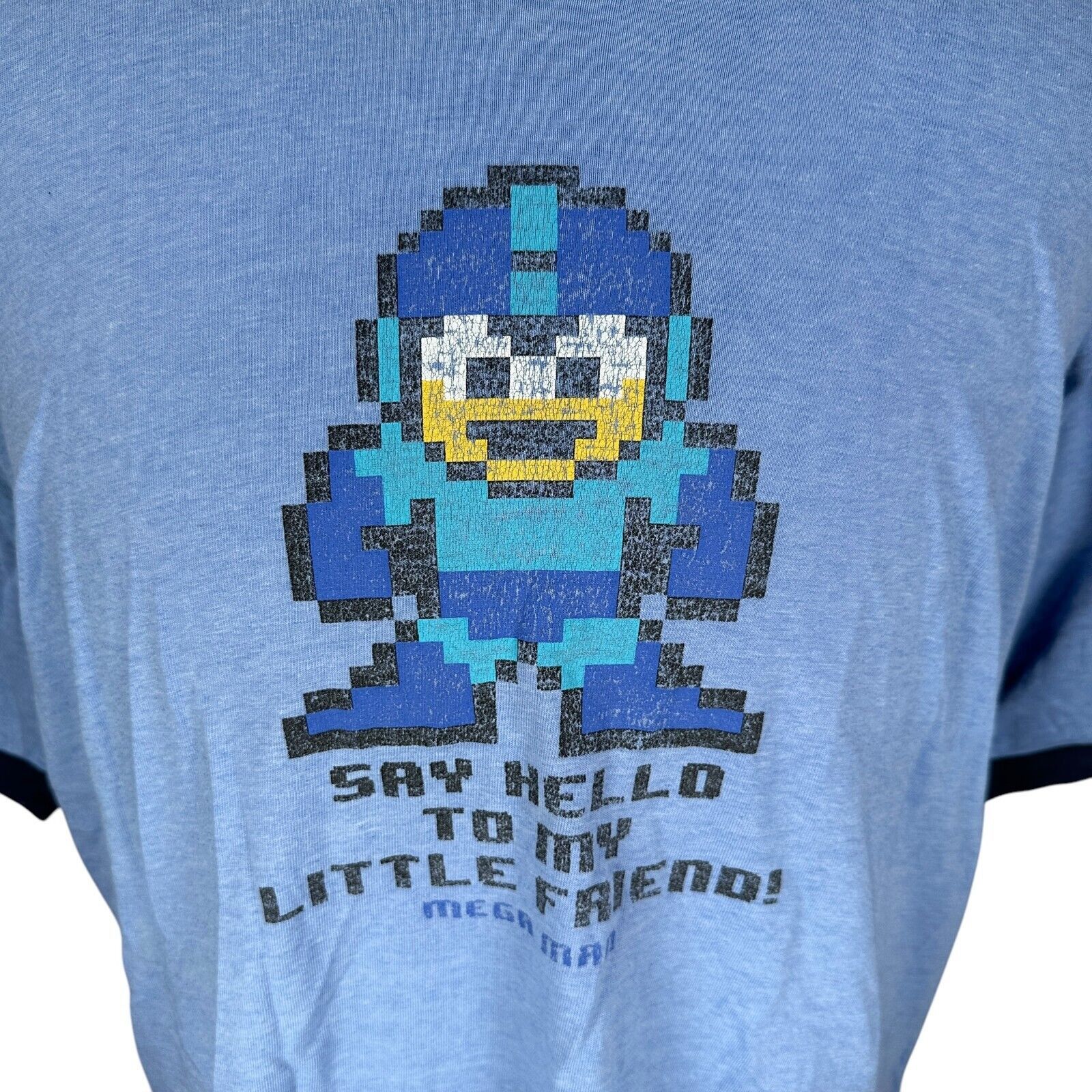 Ripple Junction Vintage MegaMan T-Shirt Men’s XL Blue Say Hello To My Little Size US XL / EU 56 / 4 - 2 Thumbnail
