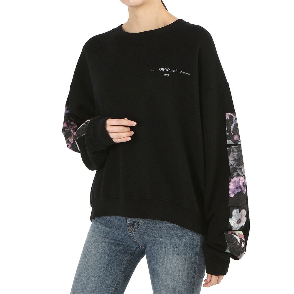 Off-White Off White Loose Flowers Printing Black Sweatshirt Size M / US 6-8 / IT 42-44 - 8 Thumbnail