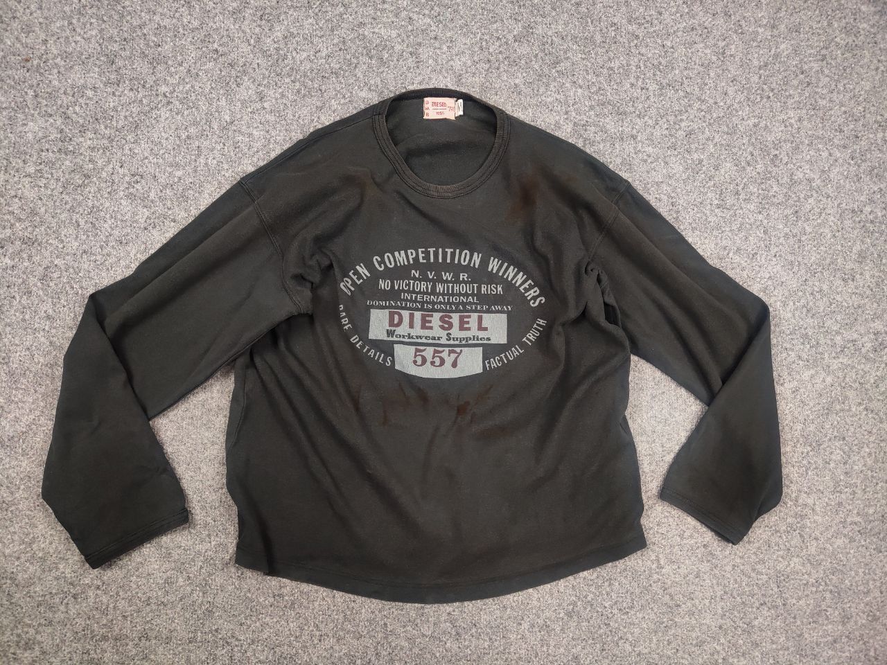 Diesel Vintage Diesel 1955 Logo Faded Distressed Black long sleeve Size US M / EU 48-50 / 2 - 10 Thumbnail