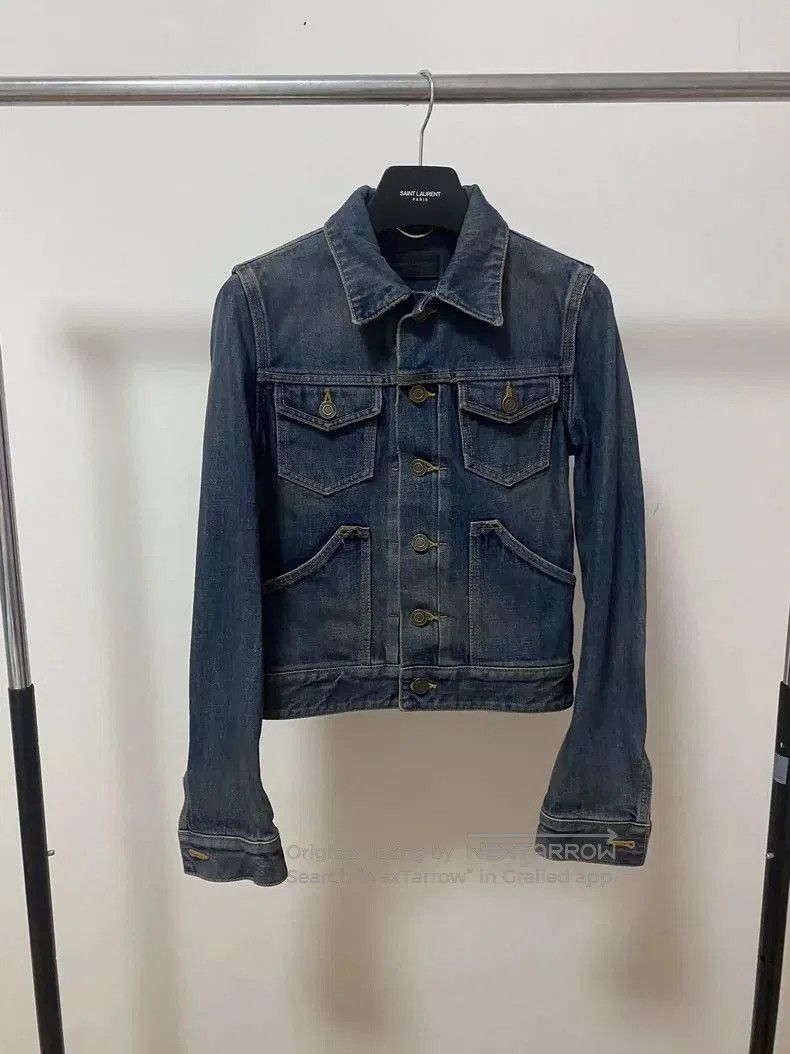 Saint Laurent Paris Saint Laurent Washed Denim Jacket. Size US S / EU 44-46 / 1 - 1 Thumbnail