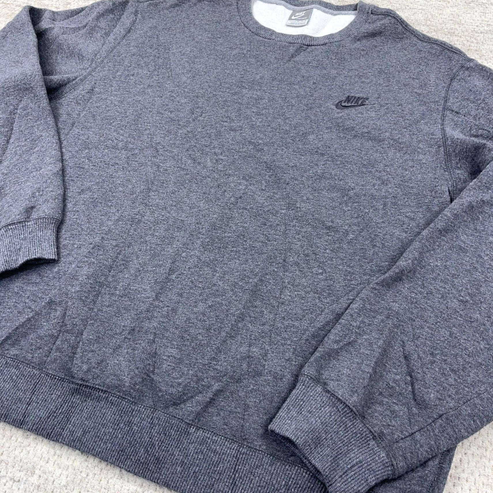 Nike VINTAGE Nike Sweatshirt Men XL Gray Crewneck Sneaker Swoosh 00s Heather All Seasons Pullover Pockets Size US XL / EU 56 / 4 - 2 Thumbnail