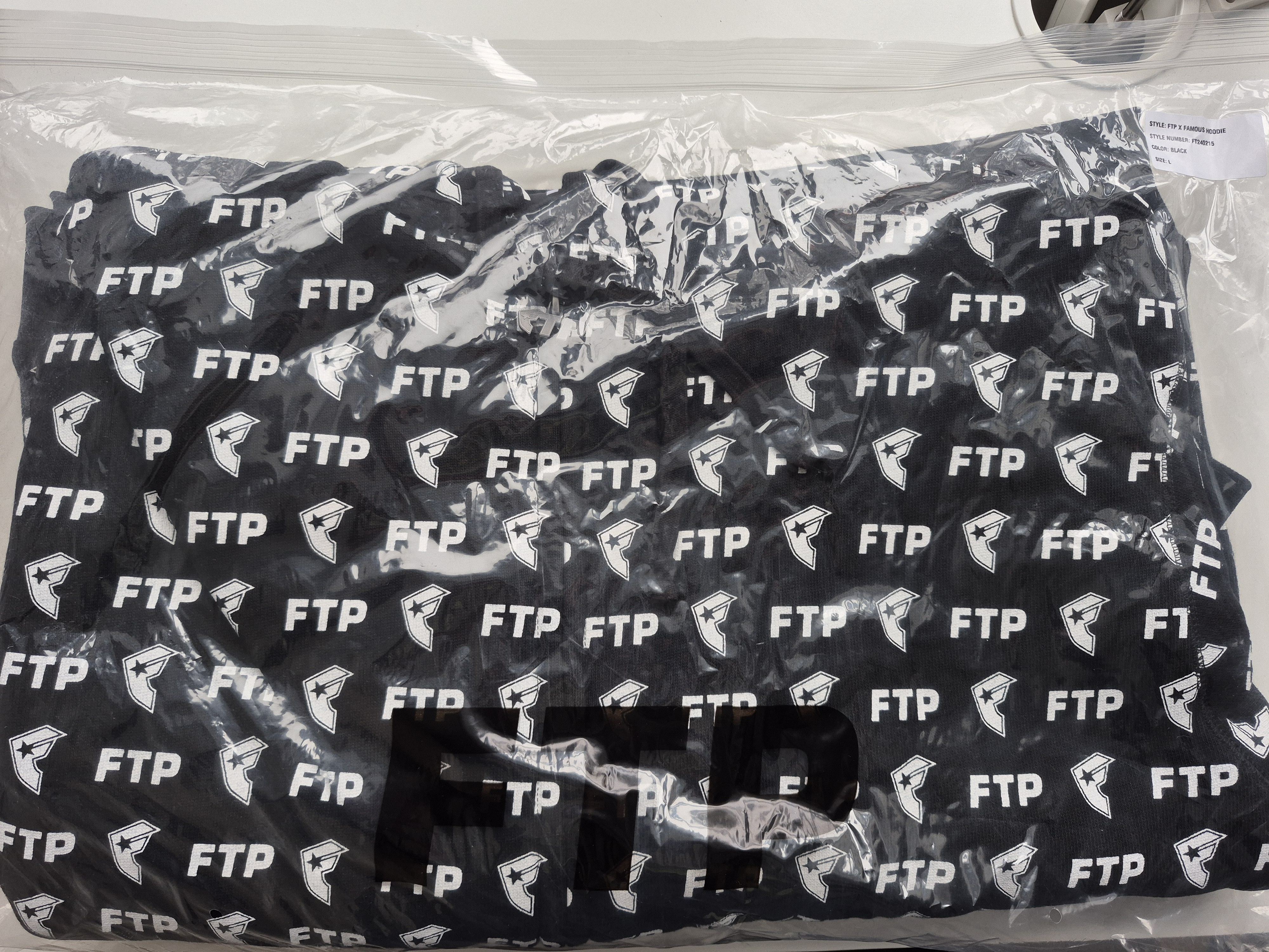 Fuck The Population FTP + FAMOUS ALL OVER LOGO ZIP HOODIE (BLACK) Size US L / EU 52-54 / 3 - 2 Thumbnail