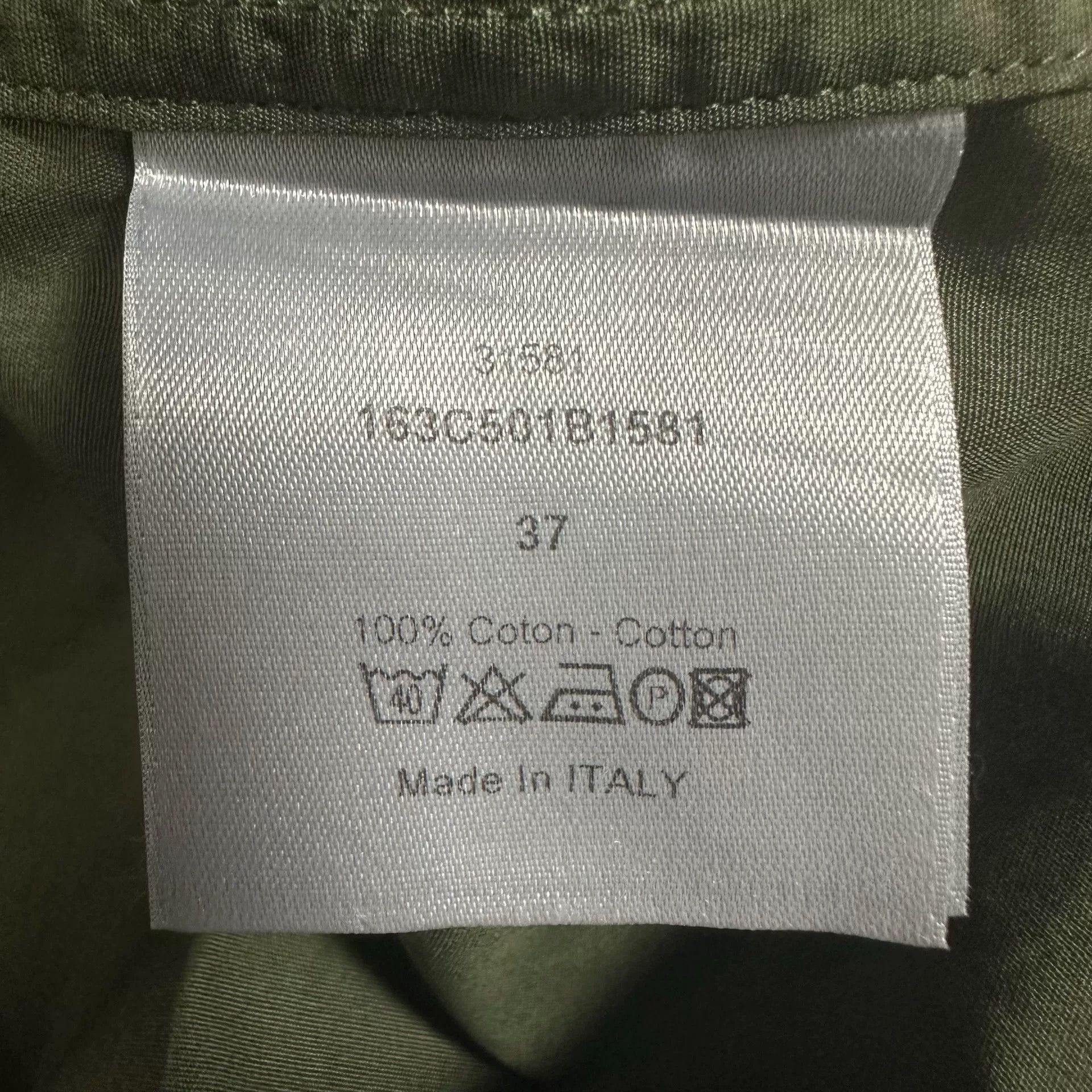 Dior Dior Military Green Embroidered Bee Shirt Size US M / EU 48-50 / 2 - 5 Thumbnail