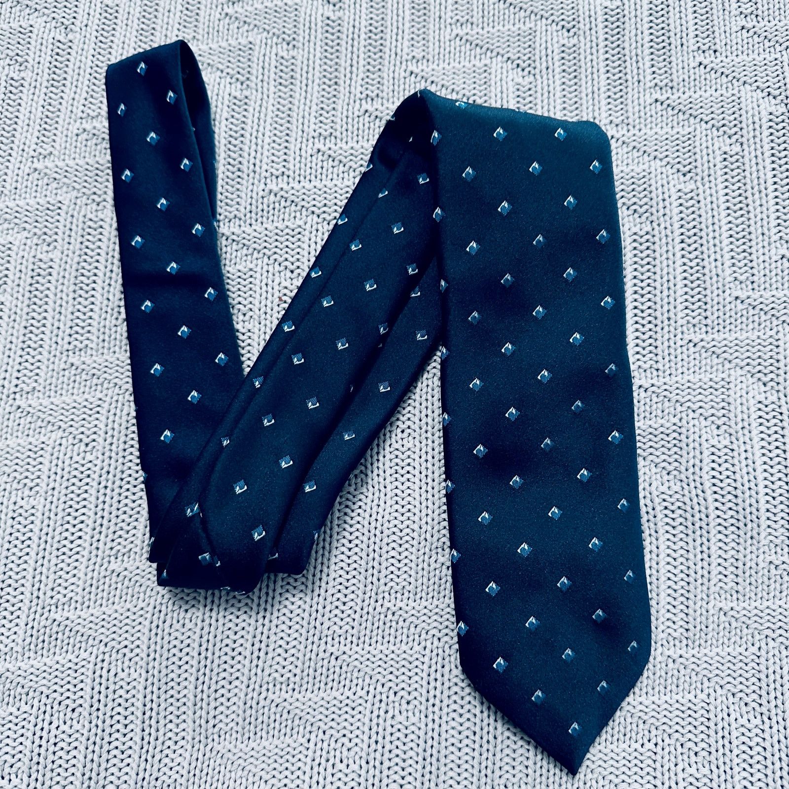 Charles Jourdan Vintage Charles Jourdan blue geometric tie Size ONE SIZE - 1 Thumbnail