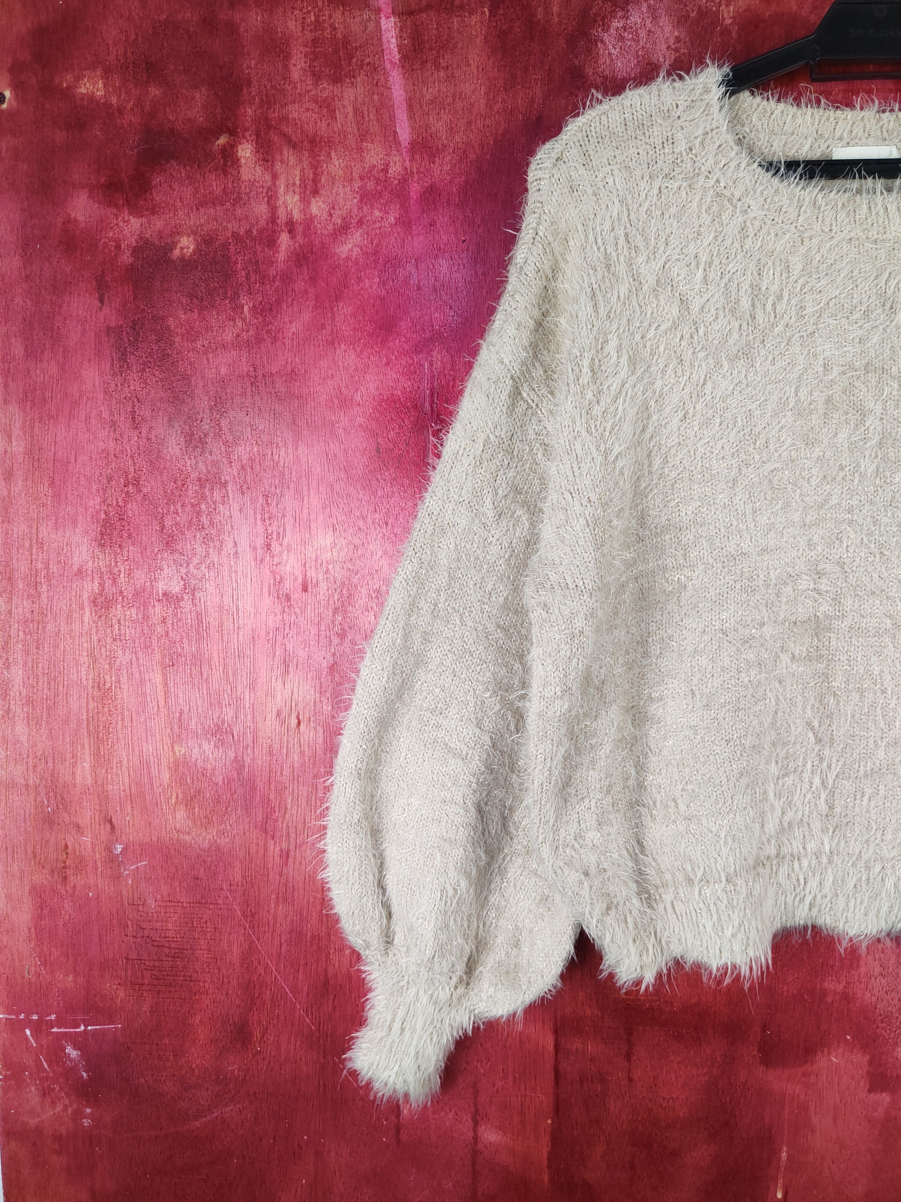 GU GU Brown Shag Shaggy Fur Mohair Knitwear #S2090 Size S / US 4 / IT 40 - 3 Thumbnail