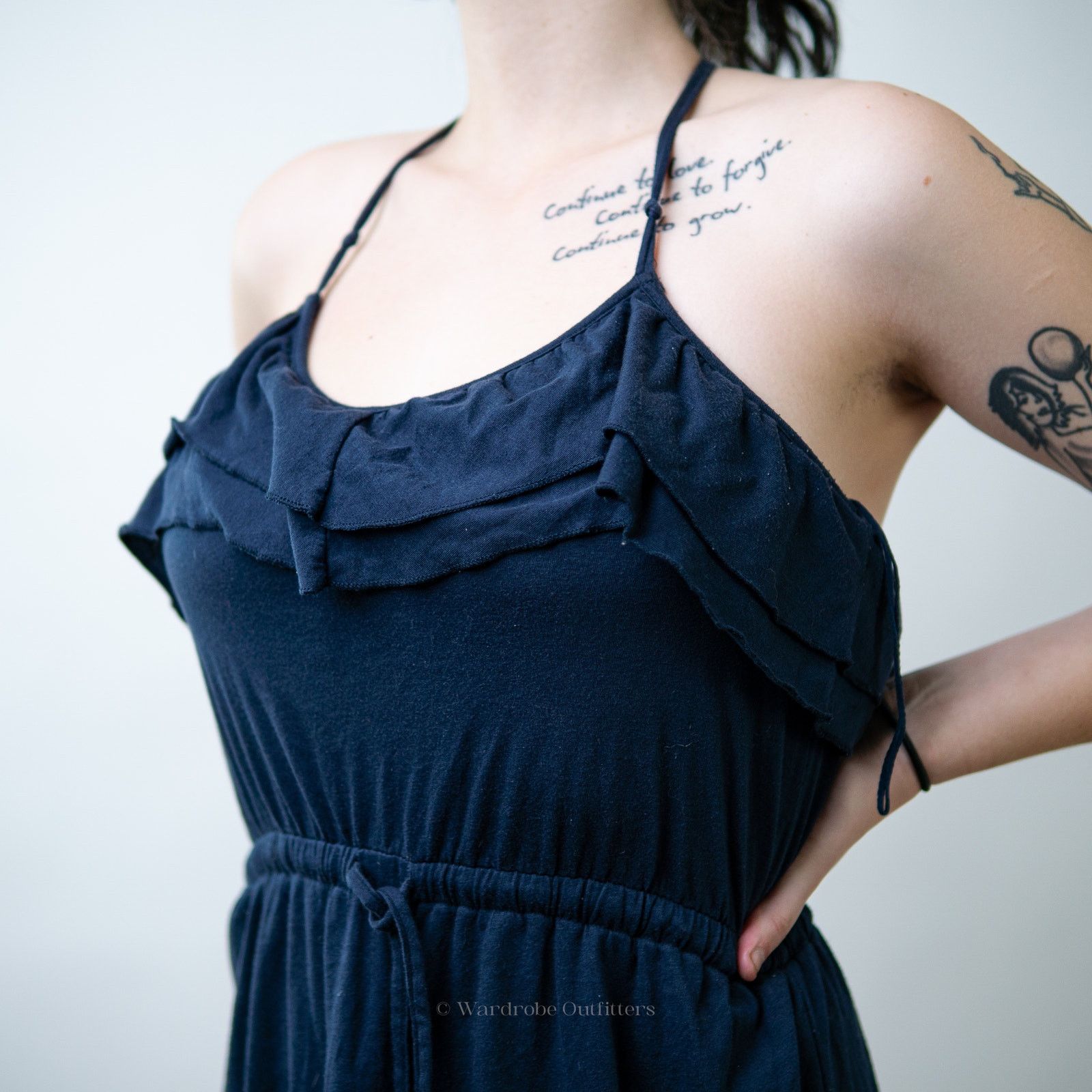 Aeropostale Aeropostale Navy Blue Ruffled Mini Dress - M Size M / US 6-8 / IT 42-44 - 3 Thumbnail