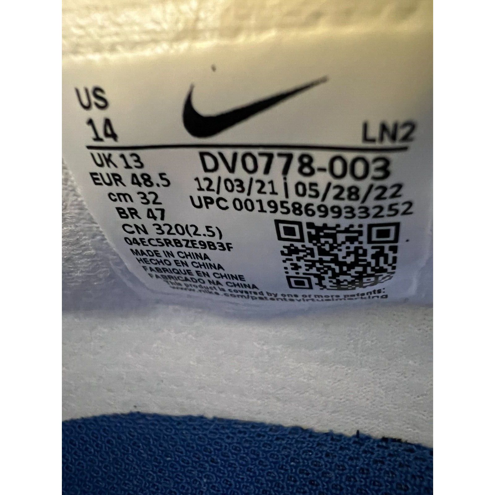 Nike Vapor Edge Pro 360 Football Cleats Royal Blue Men 14 Menswear