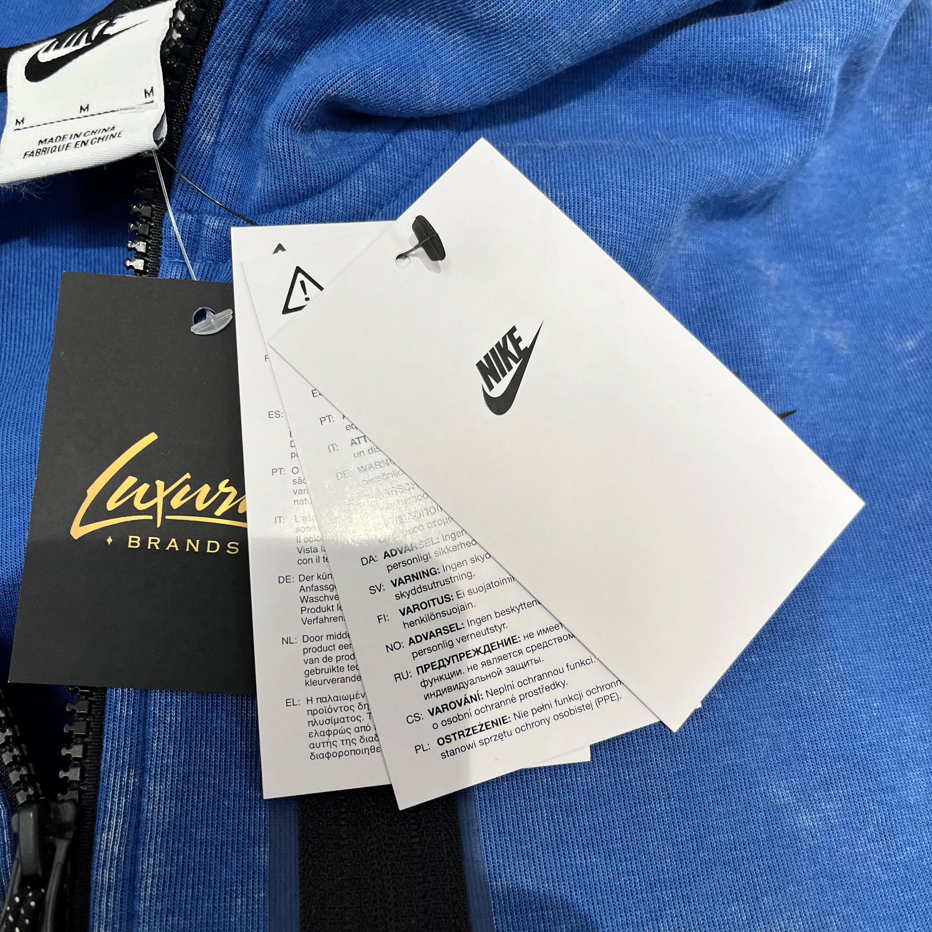 Nike Nike Tech Fleece Wash Full Zip Hoodie Dark Marina Blue/Black Size US M / EU 48-50 / 2 - 5 Thumbnail