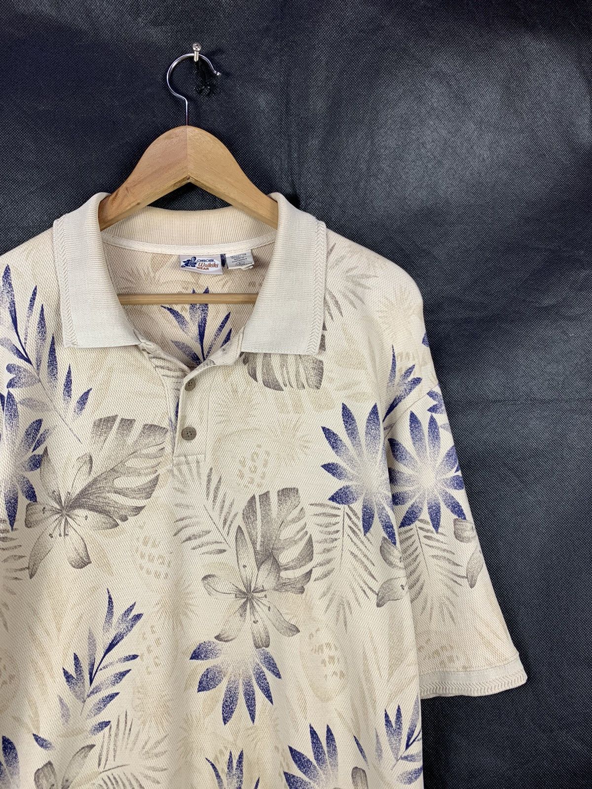 Cherokee Steals! Cherokee Hawaiian Style Floral Polo Tee Size US L / EU 52-54 / 3 - 3 Thumbnail