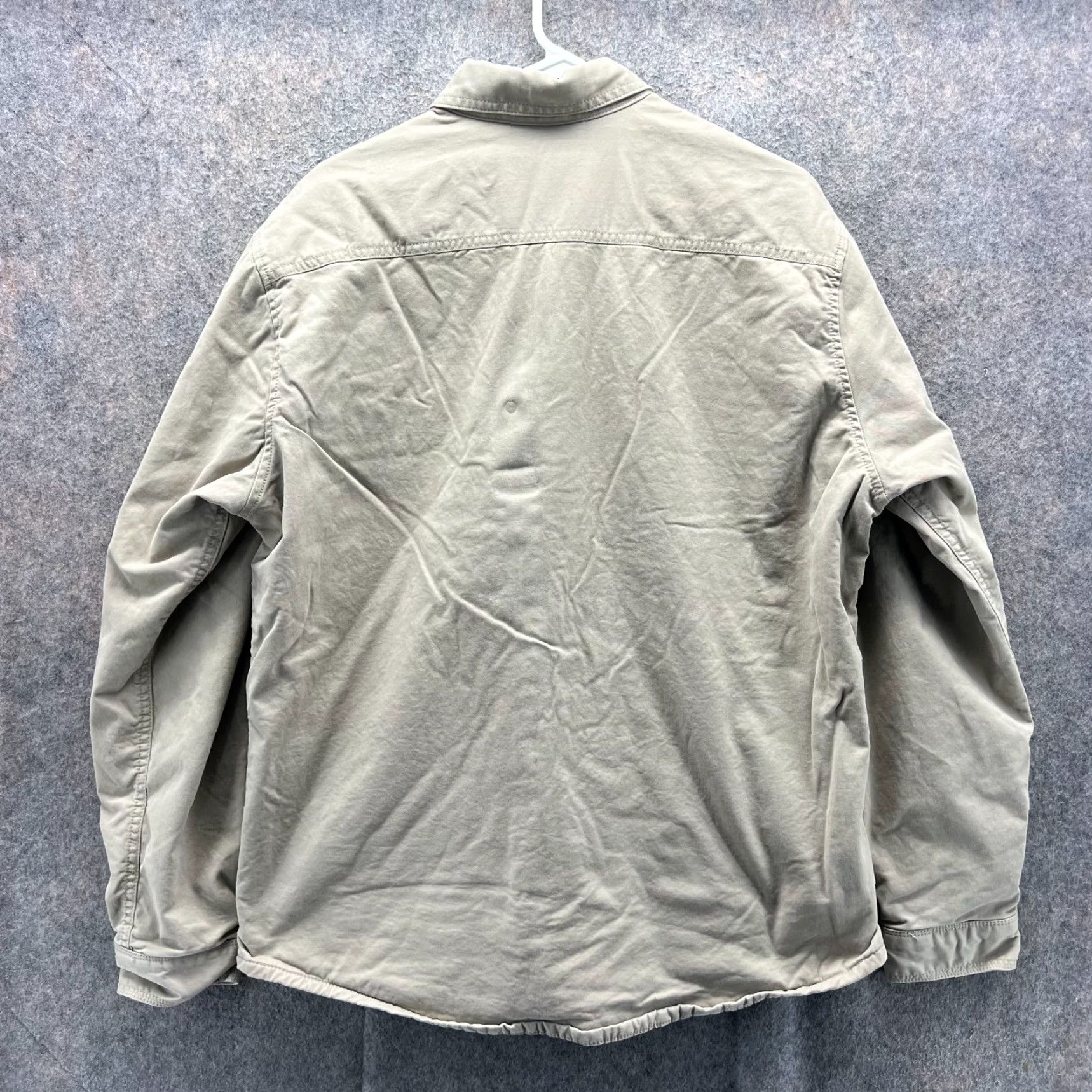 Eddie Bauer Eddie Bauer Shirt Jacket Mens Large Beige Outdoor Snap Fleece Lined Shacket Size US L / EU 52-54 / 3 - 2 Thumbnail