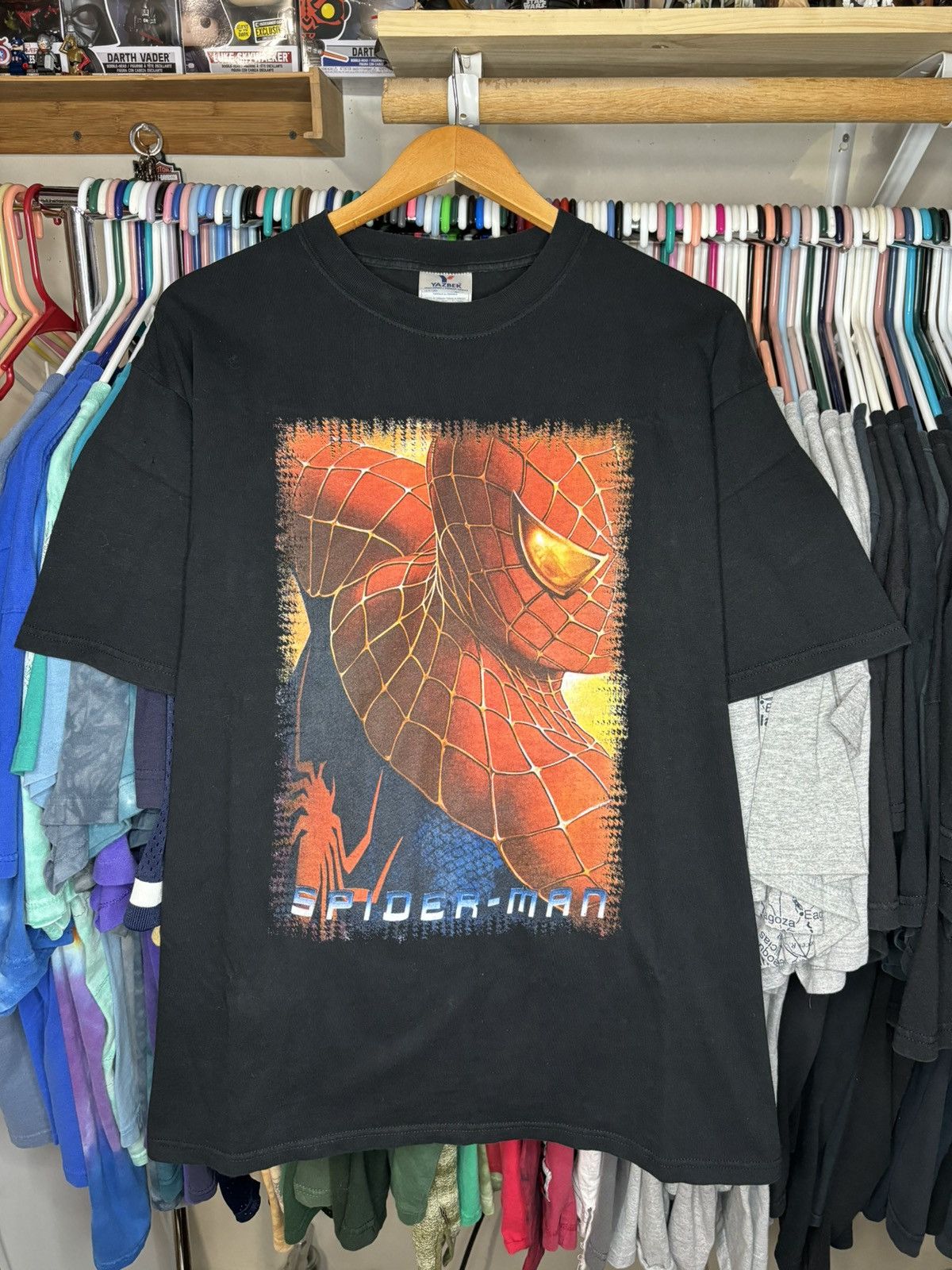 image of Marvel Comics x Vintage Spider-Man T-Shirt in Black, Men's (Size XL)