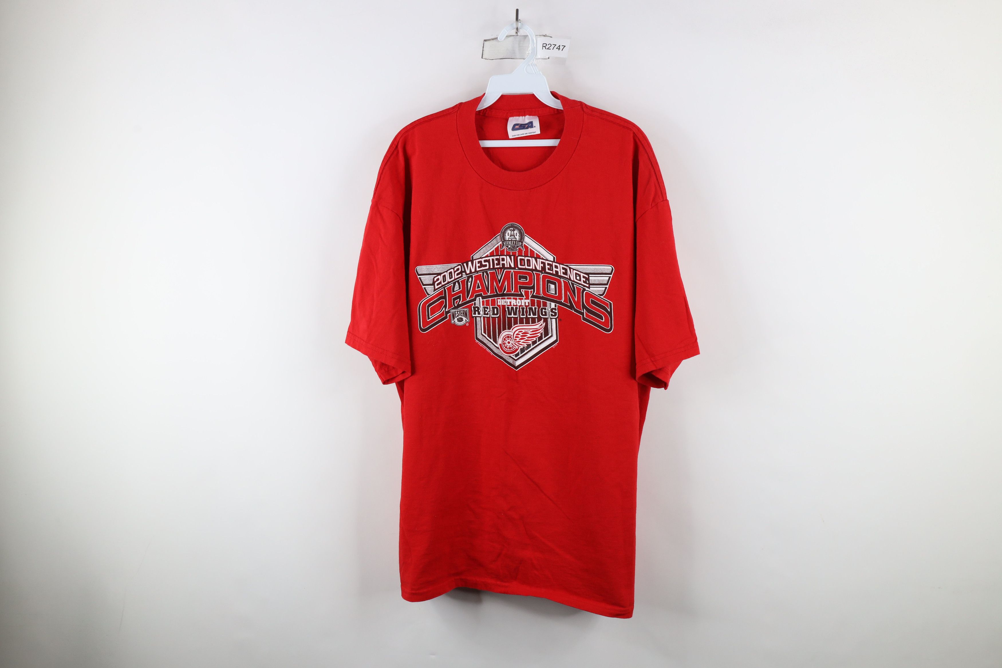 Vintage Vintage Conference Champs Detroit Red Wings Hockey T-Shirt Size US XL / EU 56 / 4 - 1 Thumbnail
