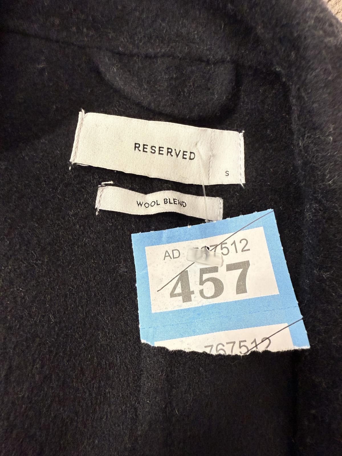 Reserved Reserved Black Wool Blend Long Coat Size S Size US S / EU 44-46 / 1 - 2 Thumbnail